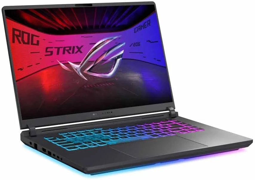 لپ تاپ ایسوس ROG Strix G16 G615JMR-S5141W، پردازنده Intel Core i7 14650HX 2.2 گیگاهرتز، 16 گیگابایت DDR5-5600، 512 گیگابایت PCIe 4.0 NVMe M.2 SSD، کارت گرافیک NVIDIA GeForce RTX 5060 8GB، صفحه نمایش 16 اینچی FHD WQXGA، ویندوز 11 لپ تاپ ایسوس ROG Strix G16 G615JMR-S5141W، پردازنده Intel Core i7 14650HX 2.2 گیگاهرتز، 16 گیگابایت DDR5-5600، 512 گیگابایت PCIe 4.0 NVMe M.2 SSD، کارت گرافیک NVIDIA GeForce RTX 5060 8GB، صفحه نمایش 16 اینچی FHD WQXGA، ویندوز 11
