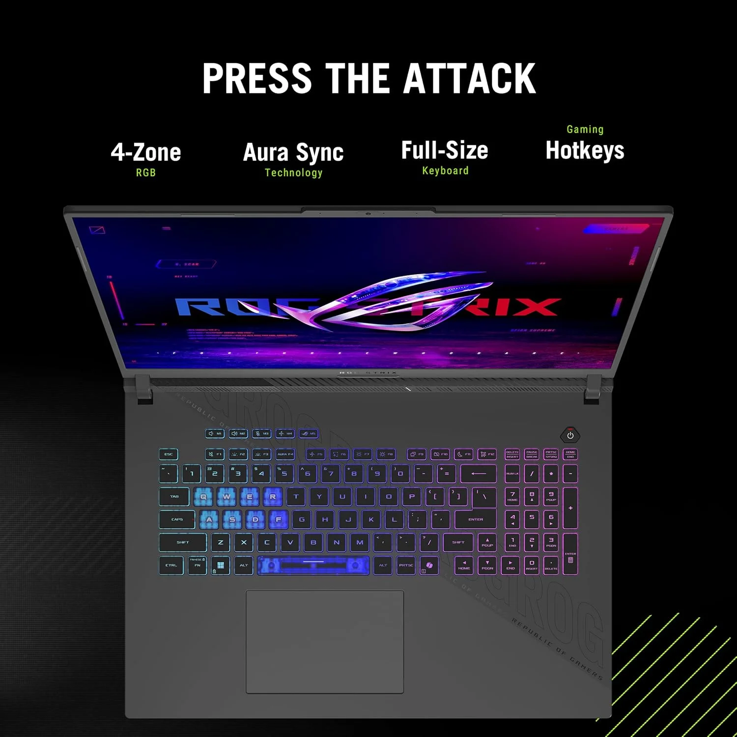 لپ تاپ گیمینگ 18 اینچی ASUS ROG Strix G18 ROG Nebula Display 2.5K 240Hz 3ms با پردازنده AMD Ryzen 9 8940HX، رم 16 گیگابایتی، حافظه SSD 1 ترابایتی و کارت گرافیک NVIDIA GeForce RTX 5070 - خاکستری Eclipse لپ تاپ گیمینگ 18 اینچی ASUS ROG Strix G18 ROG Nebula Display 2.5K 240Hz 3ms با پردازنده AMD Ryzen 9 8940HX، رم 16 گیگابایتی، حافظه SSD 1 ترابایتی و کارت گرافیک NVIDIA GeForce RTX 5070 - خاکستری Eclipse