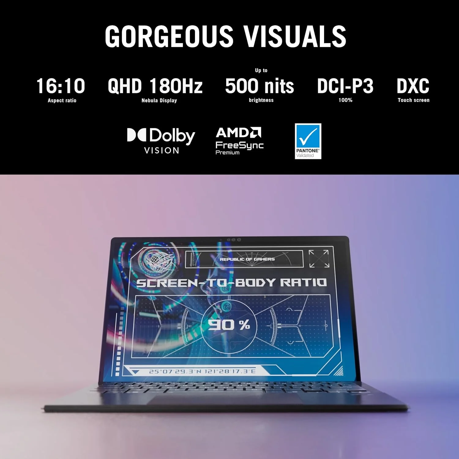 لپ تاپ گیمینگ تبدیل شونده 2 در 1 ایسوس ROG Flow Z13 با صفحه نمایش لمسی ROG Nebula با رزولوشن 2.5K، نرخ تازه سازی 180 هرتز و زمان پاسخگویی 3 میلی ثانیه، پردازنده AMD Ryzen AI MAX+ 395، رم 32 گیگابایتی و حافظه SSD 1 ترابایتی، رنگ مشکی لپ تاپ گیمینگ تبدیل شونده 2 در 1 ایسوس ROG Flow Z13 با صفحه نمایش لمسی ROG Nebula با رزولوشن 2.5K، نرخ تازه سازی 180 هرتز و زمان پاسخگویی 3 میلی ثانیه، پردازنده AMD Ryzen AI MAX+ 395، رم 32 گیگابایتی و حافظه SSD 1 ترابایتی، رنگ مشکی