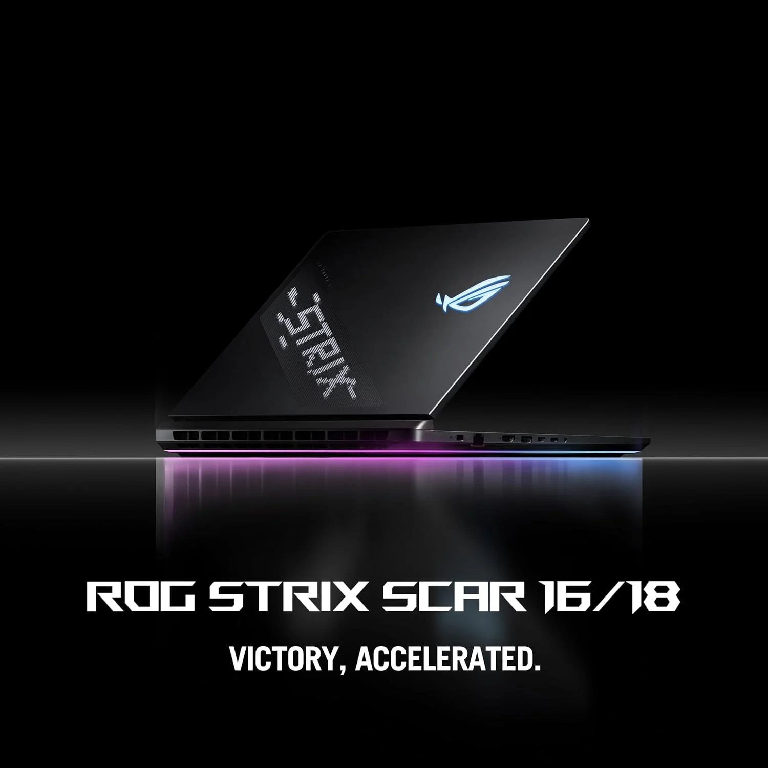 لپ تاپ گیمینگ ایسوس ROG Strix SCAR 18 (2025)، نمایشگر 18 اینچی ROG Nebula HDR 16:10 2.5K 240Hz/3ms، کارت گرافیک NVIDIA® GeForce RTX™ 5080، پردازنده Intel® Core™ Ultra 9 275HX، رم 32 گیگابایت DDR5-5600، حافظه SSD 2 ترابایت PCIe Gen 4، Wi-Fi 7، ویندوز 11 پرو