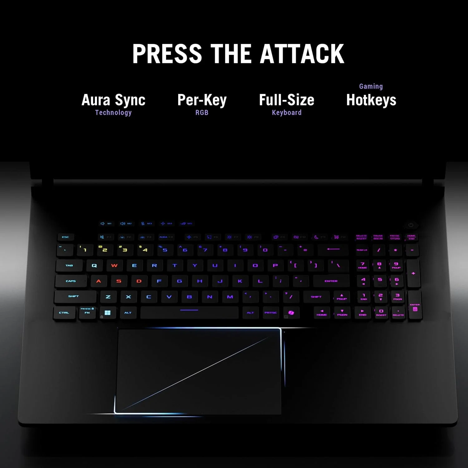لپ تاپ گیمینگ ایسوس ROG Strix SCAR 18 (2025)، نمایشگر 18 اینچی ROG Nebula HDR 16:10 2.5K 240Hz/3ms، کارت گرافیک NVIDIA® GeForce RTX™ 5080، پردازنده Intel® Core™ Ultra 9 275HX، رم 32 گیگابایت DDR5-5600، حافظه SSD 2 ترابایت PCIe Gen 4، Wi-Fi 7، ویندوز 11 پرو