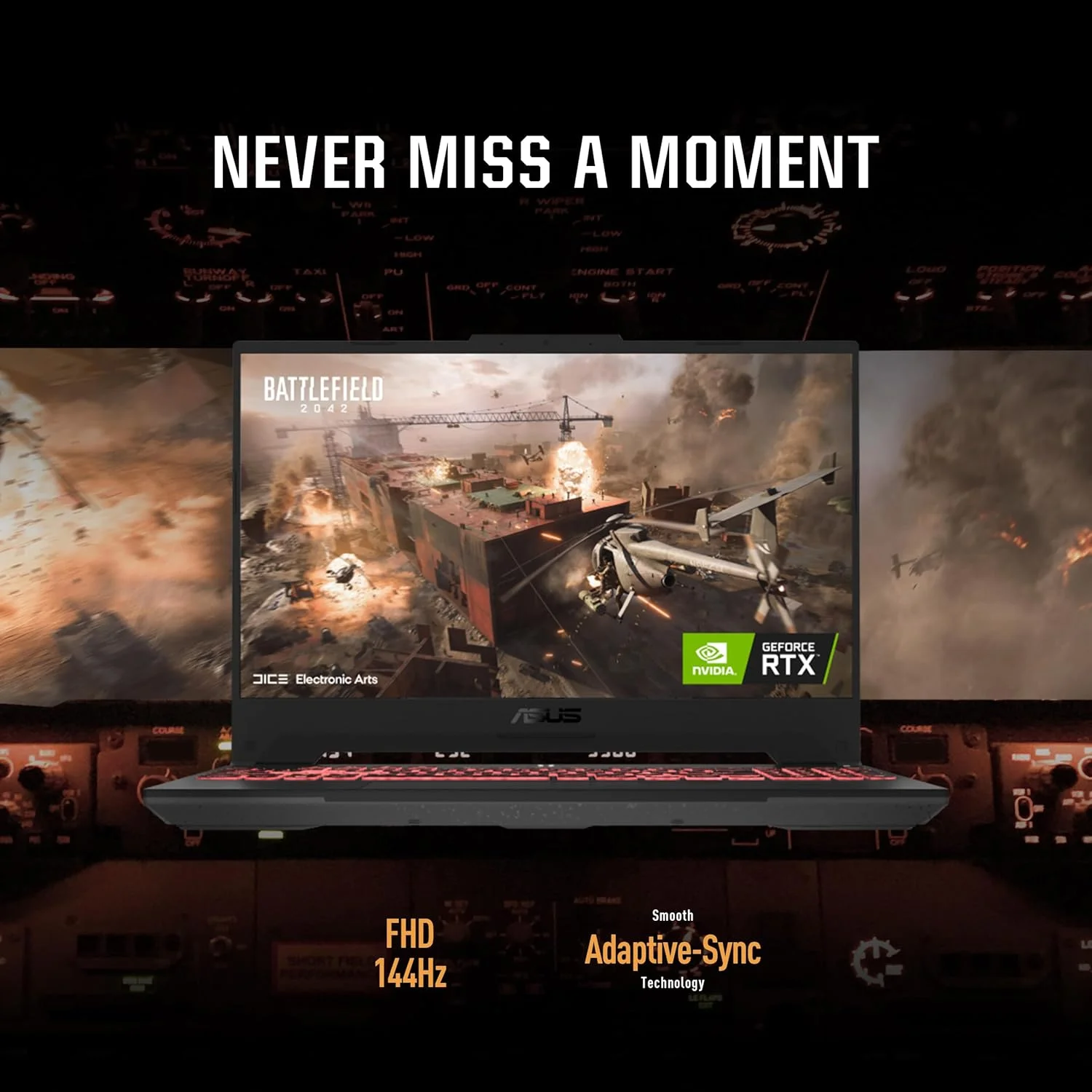 لپ تاپ گیمینگ ایسوس TUF Gaming A15 FA507NUR-LP007W، پردازنده AMD Ryzen™ 7 7435HS، کارت گرافیک NVIDIA® GeForce RTX™ 4050 6GB GDDR6، رم DDR5 16GB، حافظه 512GB، صفحه نمایش 15.6 اینچ، ویندوز هوم، کیبورد انگلیسی-عربی، رنگ Jaeger Gray، دوشاخه برق 2 پین