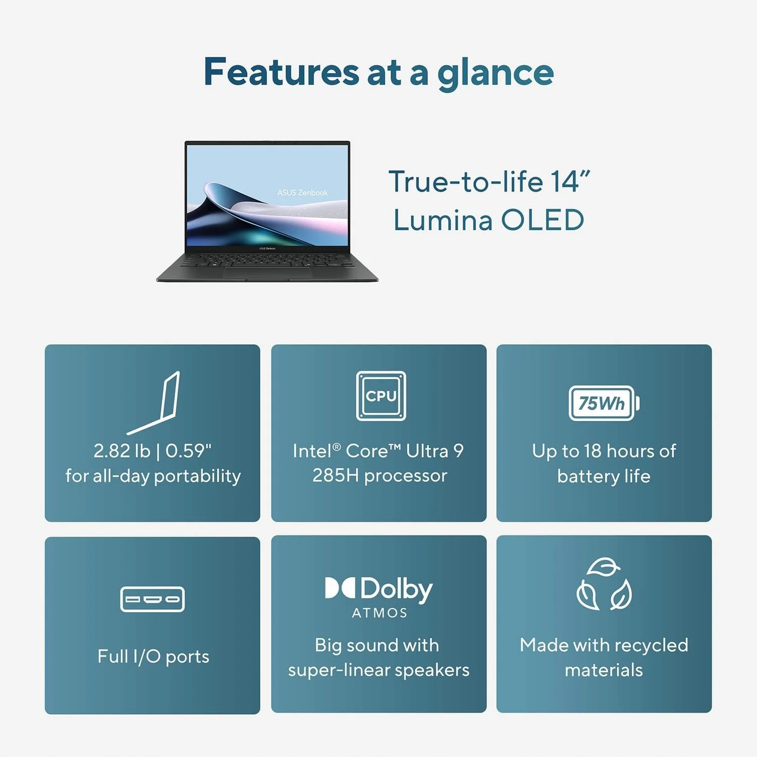 لپ تاپ ASUS Zenbook 14 OLED 2025، صفحه نمایش لمسی 14 اینچی WUXGA، پردازنده 16 هسته ای Ultra 9 285H، رم 32 گیگابایتی LPDDR5X، حافظه SSD 1 ترابایتی Gen 4، هوش مصنوعی Copilot، WiFi 7، Thunderbolt 4، همراه با لوازم جانبی Mytrix، ویندوز 11 هوم - خاکستری Jasper لپ تاپ ASUS Zenbook 14 OLED 2025، صفحه نمایش لمسی 14 اینچی WUXGA، پردازنده 16 هسته ای Ultra 9 285H، رم 32 گیگابایتی LPDDR5X، حافظه SSD 1 ترابایتی Gen 4، هوش مصنوعی Copilot، WiFi 7، Thunderbolt 4، همراه با لوازم جانبی Mytrix، ویندوز 11 هوم - خاکستری Jasper
