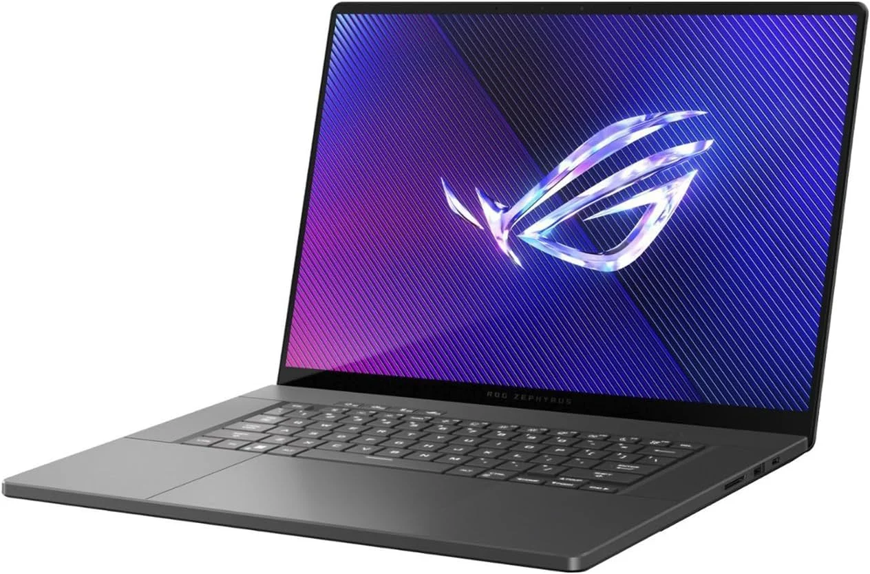لپ تاپ گیمینگ ایسوس ROG Zephyrus G16، نمایشگر 16 اینچی OLED 240 هرتز، Core Ultra 9 185H (تا 5.1 گیگاهرتز)، GeForce RTX 4070، رم 16 گیگابایتی DDR5، حافظه 2 ترابایتی PCle 4.0، WiFi 6E، کیبورد با نور پس زمینه، TB 4، HDMI، کابل PDG HDMI، ویندوز 11 پرو لپ تاپ گیمینگ ایسوس ROG Zephyrus G16، نمایشگر 16 اینچی OLED 240 هرتز، Core Ultra 9 185H (تا 5.1 گیگاهرتز)، GeForce RTX 4070، رم 16 گیگابایتی DDR5، حافظه 2 ترابایتی PCle 4.0، WiFi 6E، کیبورد با نور پس زمینه، TB 4، HDMI، کابل PDG HDMI، ویندوز 11 پرو