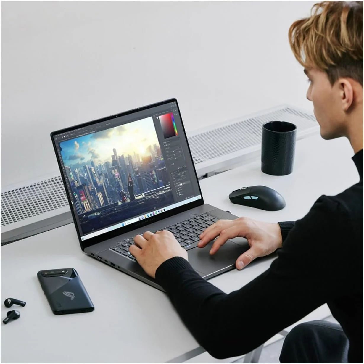لپ تاپ گیمینگ ایسوس ROG Zephyrus G16، نمایشگر 16 اینچی OLED 240 هرتز، Core Ultra 9 185H (تا 5.1 گیگاهرتز)، GeForce RTX 4070، رم 16 گیگابایتی DDR5، حافظه 2 ترابایتی PCle 4.0، WiFi 6E، کیبورد با نور پس زمینه، TB 4، HDMI، کابل PDG HDMI، ویندوز 11 پرو لپ تاپ گیمینگ ایسوس ROG Zephyrus G16، نمایشگر 16 اینچی OLED 240 هرتز، Core Ultra 9 185H (تا 5.1 گیگاهرتز)، GeForce RTX 4070، رم 16 گیگابایتی DDR5، حافظه 2 ترابایتی PCle 4.0، WiFi 6E، کیبورد با نور پس زمینه، TB 4، HDMI، کابل PDG HDMI، ویندوز 11 پرو