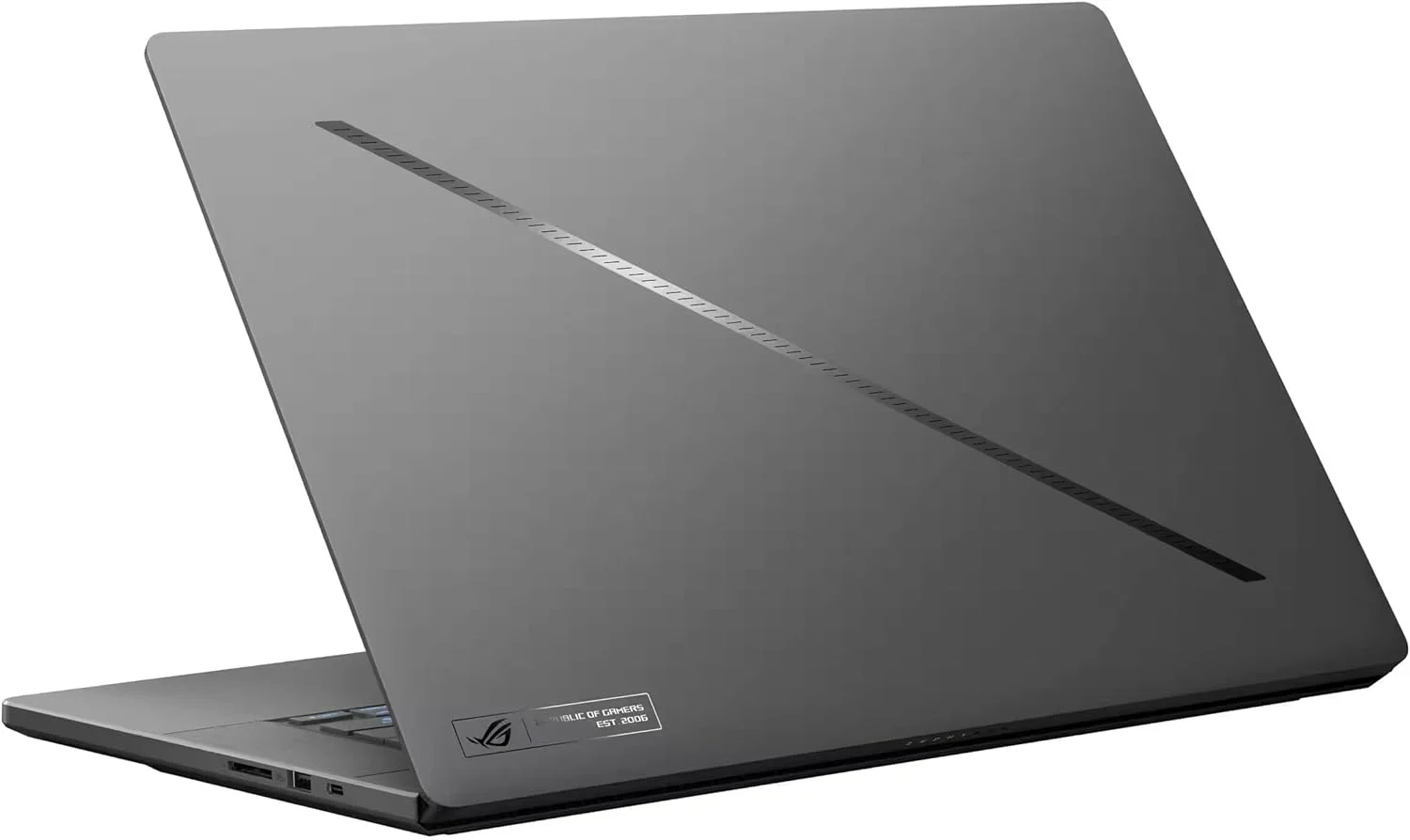 لپ تاپ گیمینگ ایسوس ROG Zephyrus G16 GU605CP (2025) | پردازنده Intel Core Ultra 9-285H | نمایشگر 16 اینچی 2.5K OLED 240Hz | کارت گرافیک RTX 5070 | رم 16 گیگابایتی | حافظه SSD 1 ترابایتی | Wi-Fi 7 | Thunderbolt 4 | خاکستری کسوفی (همراه با ماوس پد Consumix)