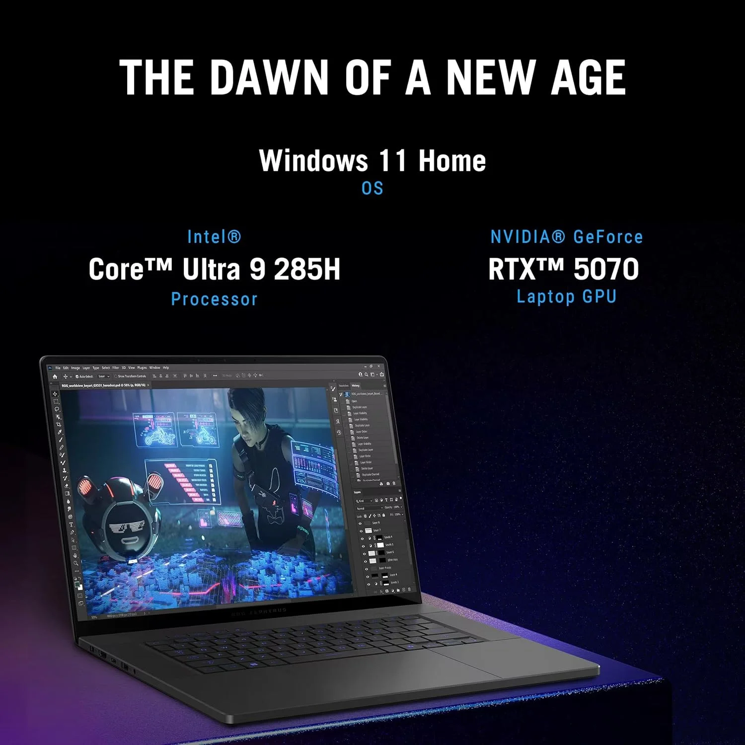 لپ تاپ گیمینگ ایسوس ROG Zephyrus G16 GU605CP (2025) | پردازنده Intel Core Ultra 9-285H | نمایشگر 16 اینچی 2.5K OLED 240Hz | کارت گرافیک RTX 5070 | رم 16 گیگابایتی | حافظه SSD 1 ترابایتی | Wi-Fi 7 | Thunderbolt 4 | خاکستری کسوفی (همراه با ماوس پد Consumix)