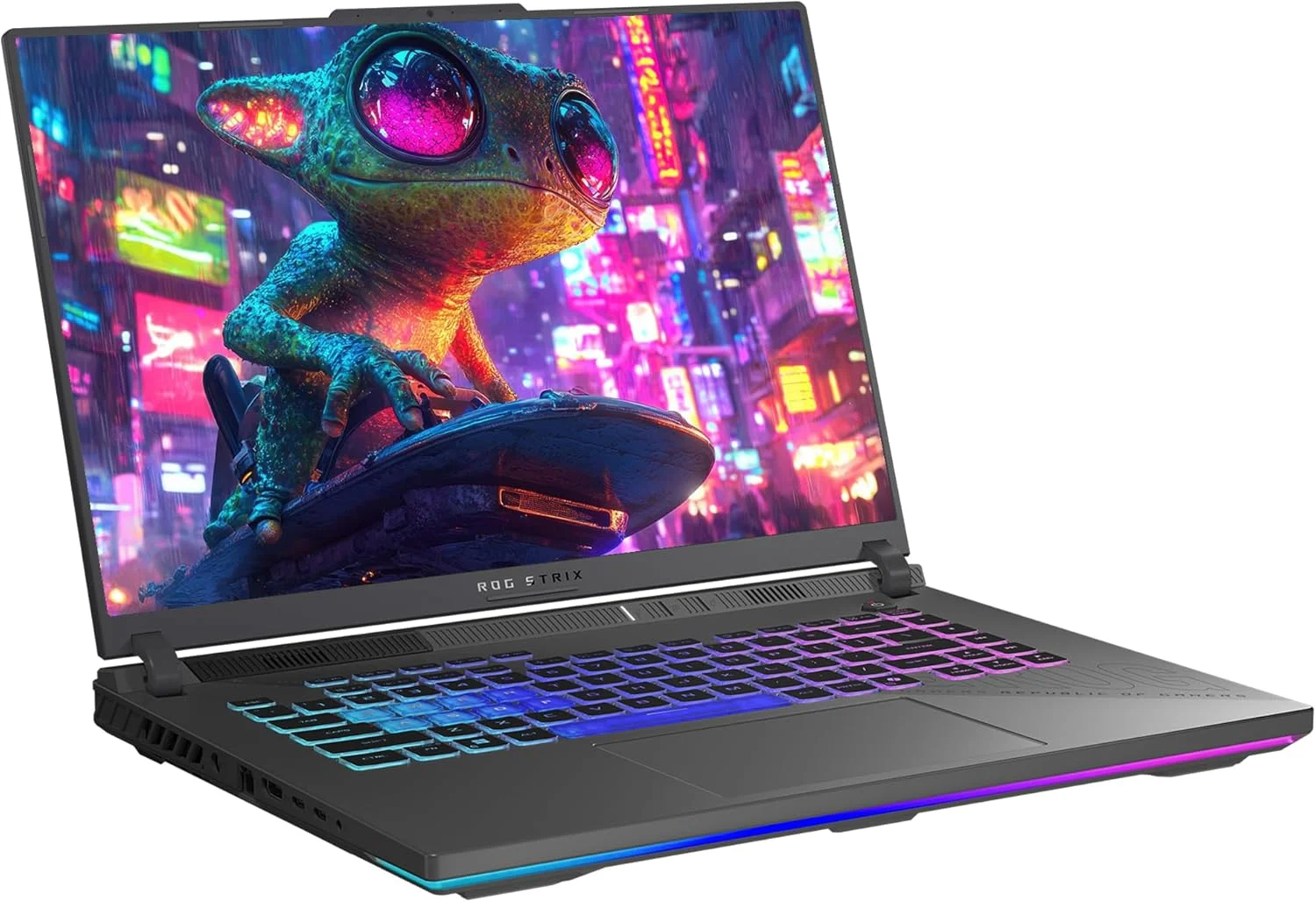 لپ تاپ گیمینگ ایسوس ROG Strix G16، AMD Ryzen 9-8940HX، رم 32 گیگابایتی DDR5، SSD PCIe 1 ترابایتی، نمایشگر 16 اینچی WUXGA (1920x1200) 165 هرتز، Nvidia G-Force RTX 5070Ti، کیبورد با نور پس زمینه RGB 4 منطقه ای، W11 Pro، خاکستری Eclipse لپ تاپ گیمینگ ایسوس ROG Strix G16، AMD Ryzen 9-8940HX، رم 32 گیگابایتی DDR5، SSD PCIe 1 ترابایتی، نمایشگر 16 اینچی WUXGA (1920x1200) 165 هرتز، Nvidia G-Force RTX 5070Ti، کیبورد با نور پس زمینه RGB 4 منطقه ای، W11 Pro، خاکستری Eclipse