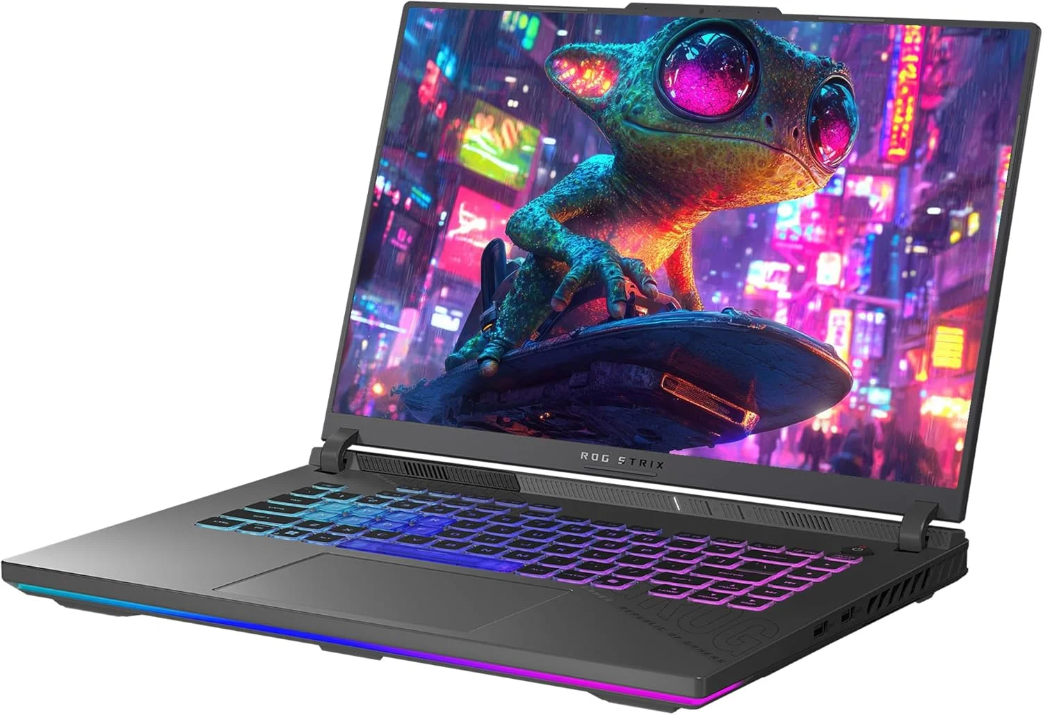 لپ تاپ گیمینگ ایسوس ROG Strix G16، AMD Ryzen 9-8940HX، رم 32 گیگابایتی DDR5، SSD PCIe 1 ترابایتی، نمایشگر 16 اینچی WUXGA (1920x1200) 165 هرتز، Nvidia G-Force RTX 5070Ti، کیبورد با نور پس زمینه RGB 4 منطقه ای، W11 Pro، خاکستری Eclipse لپ تاپ گیمینگ ایسوس ROG Strix G16، AMD Ryzen 9-8940HX، رم 32 گیگابایتی DDR5، SSD PCIe 1 ترابایتی، نمایشگر 16 اینچی WUXGA (1920x1200) 165 هرتز، Nvidia G-Force RTX 5070Ti، کیبورد با نور پس زمینه RGB 4 منطقه ای، W11 Pro، خاکستری Eclipse