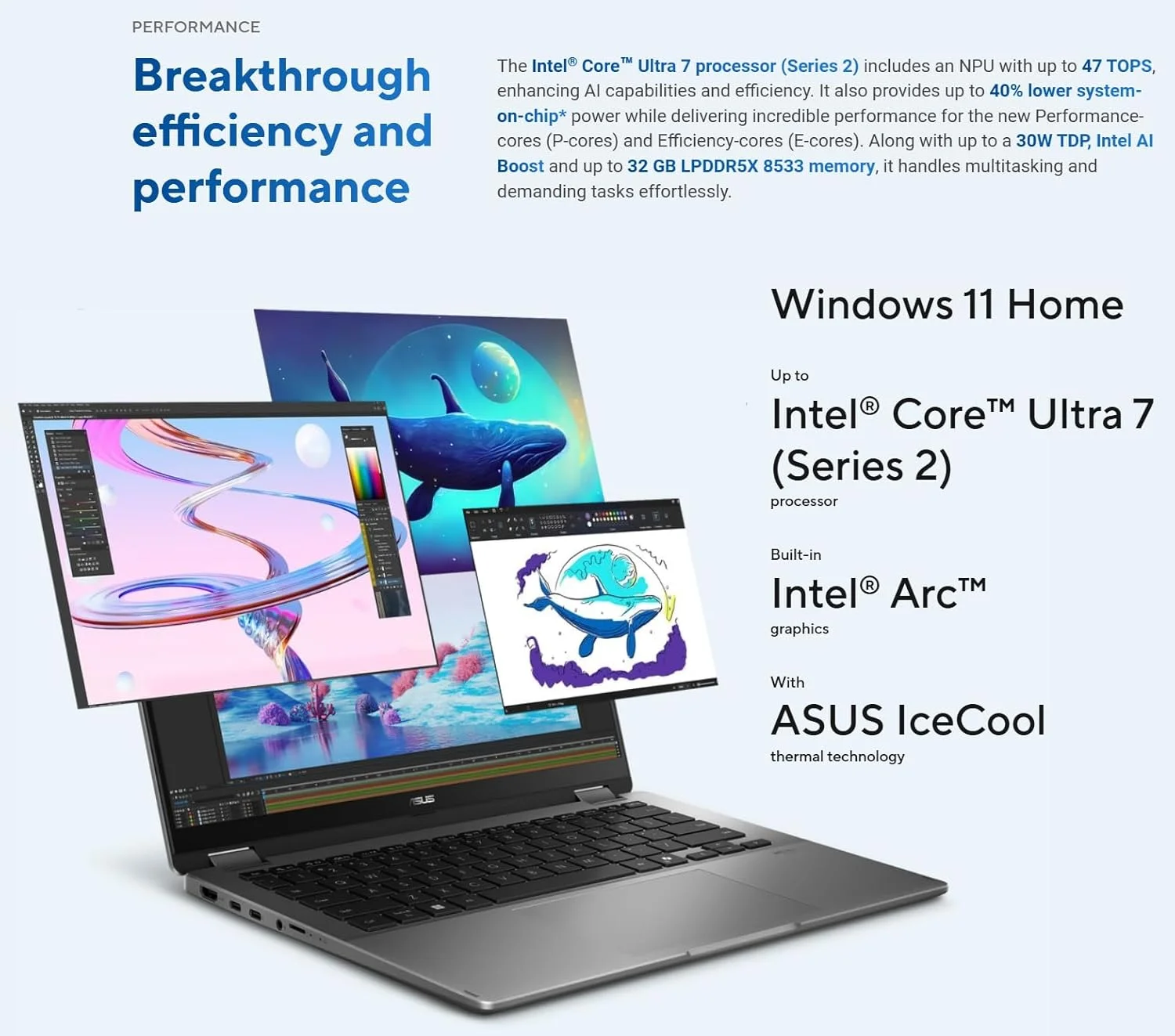 لپ تاپ لمسی ASUS Vivobook Flip 14" OLED Copilot+، پردازنده Intel EVO Core Ultra 7 256V، وای فای 7، لولای 360 درجه، Thunderbolt4، ویندوز 11، همراه با ماوس بی سیم و قلم استایلوس (16 گیگابایت رم | 4 ترابایت SSD) لپ تاپ لمسی ASUS Vivobook Flip 14" OLED Copilot+، پردازنده Intel EVO Core Ultra 7 256V، وای فای 7، لولای 360 درجه، Thunderbolt4، ویندوز 11، همراه با ماوس بی سیم و قلم استایلوس (16 گیگابایت رم | 4 ترابایت SSD)