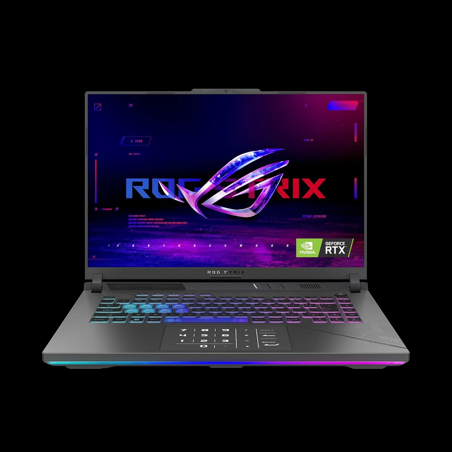 لپ تاپ گیمینگ ROG Strix G16 G614JVR-I9161G نسل 14 اینتل Core i9-14900HX/ رم 16 گیگابایت/ SSD 1 ترابایت/ NVIDIA GeForce RTX 4060 8GB/ صفحه نمایش 16 اینچ FHD+ 165Hz/ ویندوز 11 Home/ نورپردازی 4-Zone RGB - خاکستری تیره - 2 سال گارانتی بین المللی