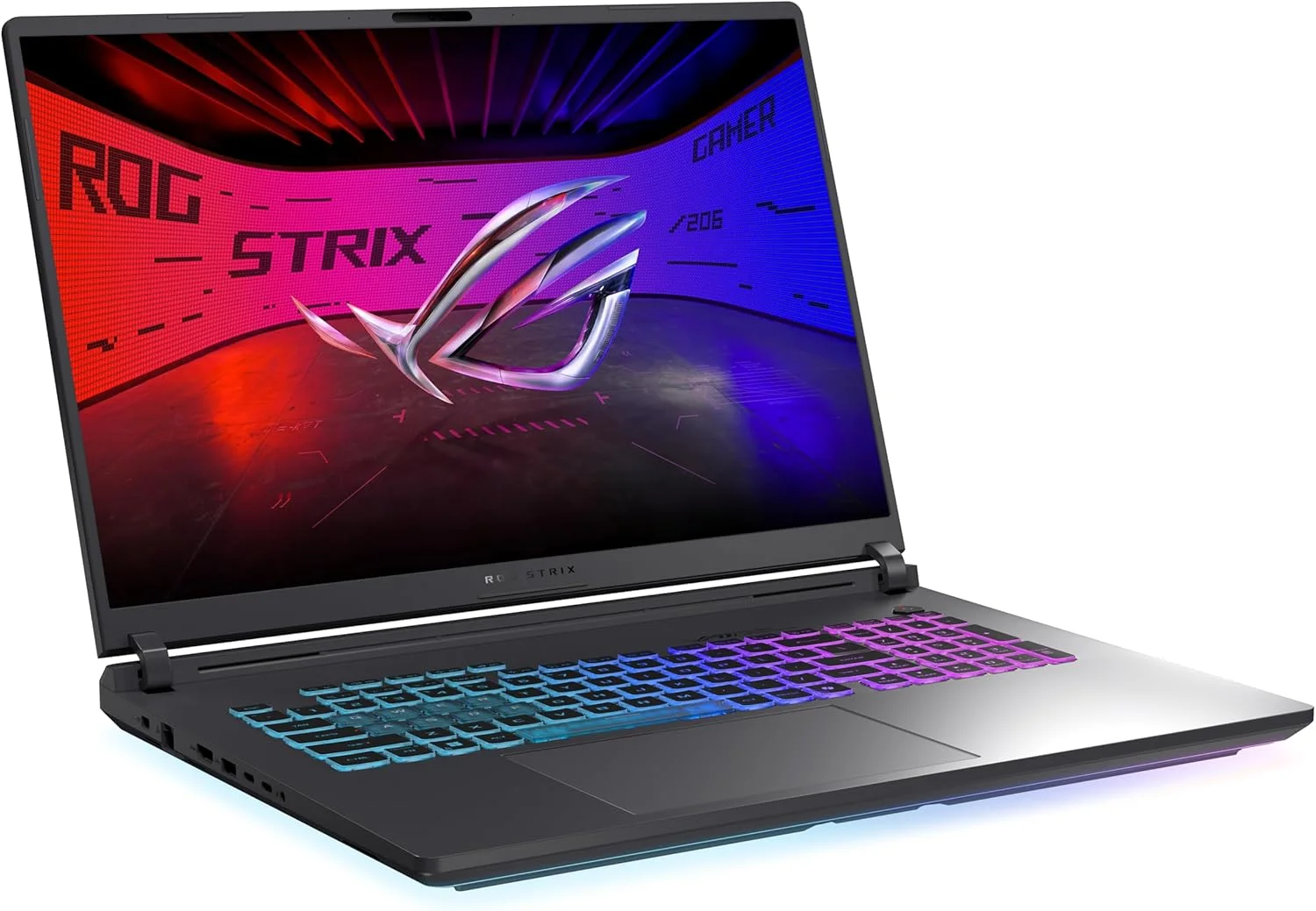 لپ تاپ گیمینگ قابل حمل ایسوس ROG Strix G18 G815LW-S9129 با پردازنده Intel Core Ultra 9 275HX، رم 32 گیگابایت، حافظه SSD 1 ترابایت، کارت گرافیک 16 گیگابایت NVIDIA GeForce RTX 5080، صفحه نمایش 18 اینچی 2.5K WQXGA با نرخ 240 هرتز و سیستم عامل Freedos