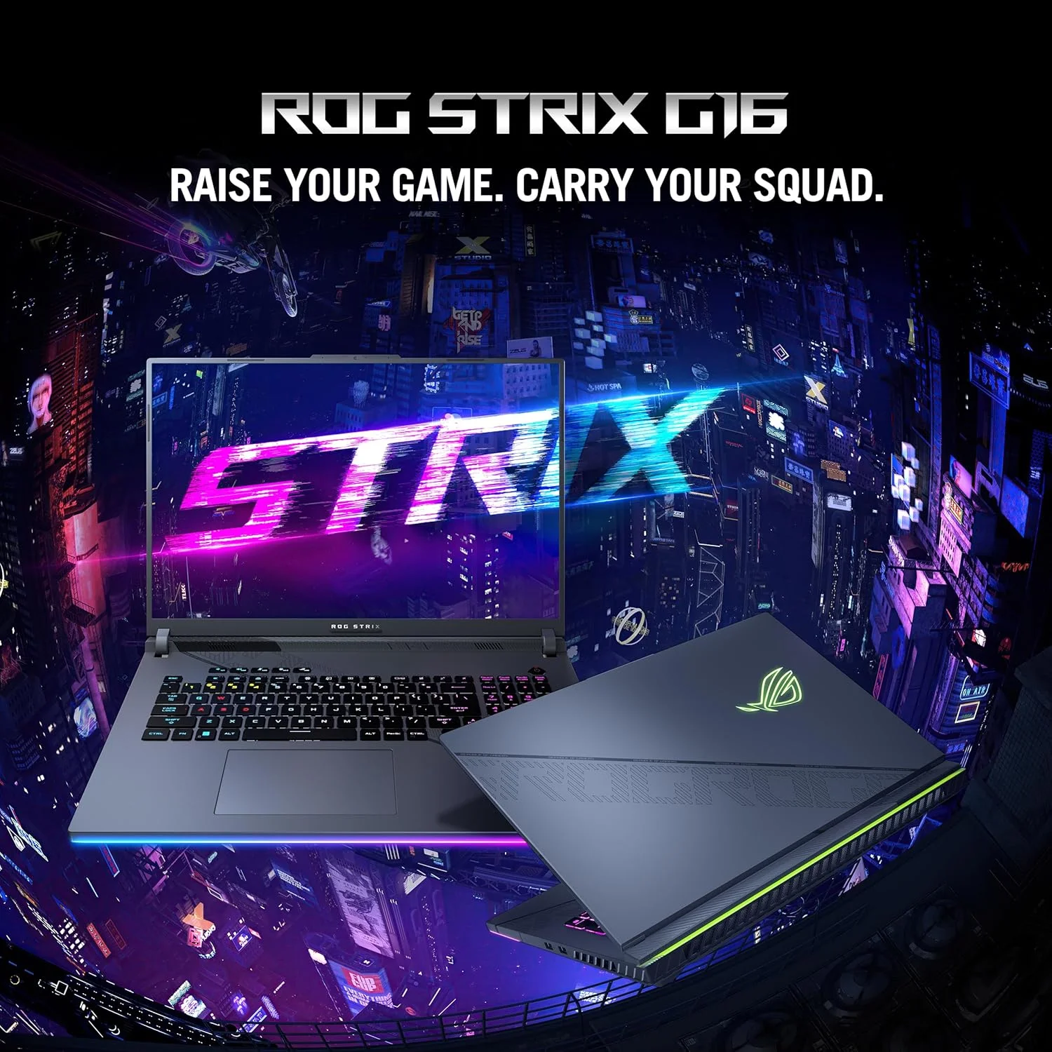 لپ تاپ گیمینگ ROG Strix G16 G614JVR-I9161G نسل 14 اینتل Core i9-14900HX/ رم 16 گیگابایت/ SSD 1 ترابایت/ NVIDIA GeForce RTX 4060 8GB/ صفحه نمایش 16 اینچ FHD+ 165Hz/ ویندوز 11 Home/ نورپردازی 4-Zone RGB - خاکستری تیره - 2 سال گارانتی بین المللی