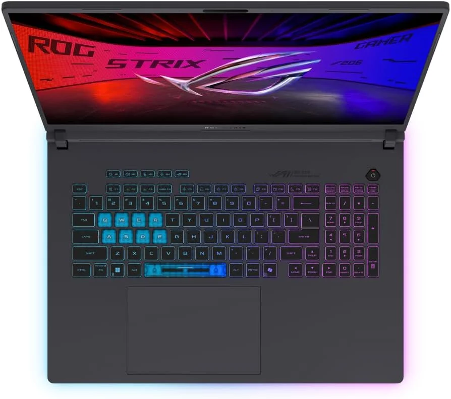 لپ تاپ گیمینگ قابل حمل ایسوس ROG Strix G18 G815LW-S9129 با پردازنده Intel Core Ultra 9 275HX، رم 32 گیگابایت، حافظه SSD 1 ترابایت، کارت گرافیک 16 گیگابایت NVIDIA GeForce RTX 5080، صفحه نمایش 18 اینچی 2.5K WQXGA با نرخ 240 هرتز و سیستم عامل Freedos لپ تاپ گیمینگ قابل حمل ایسوس ROG Strix G18 G815LW-S9129 با پردازنده Intel Core Ultra 9 275HX، رم 32 گیگابایت، حافظه SSD 1 ترابایت، کارت گرافیک 16 گیگابایت NVIDIA GeForce RTX 5080، صفحه نمایش 18 اینچی 2.5K WQXGA با نرخ 240 هرتز و سیستم عامل Freedos