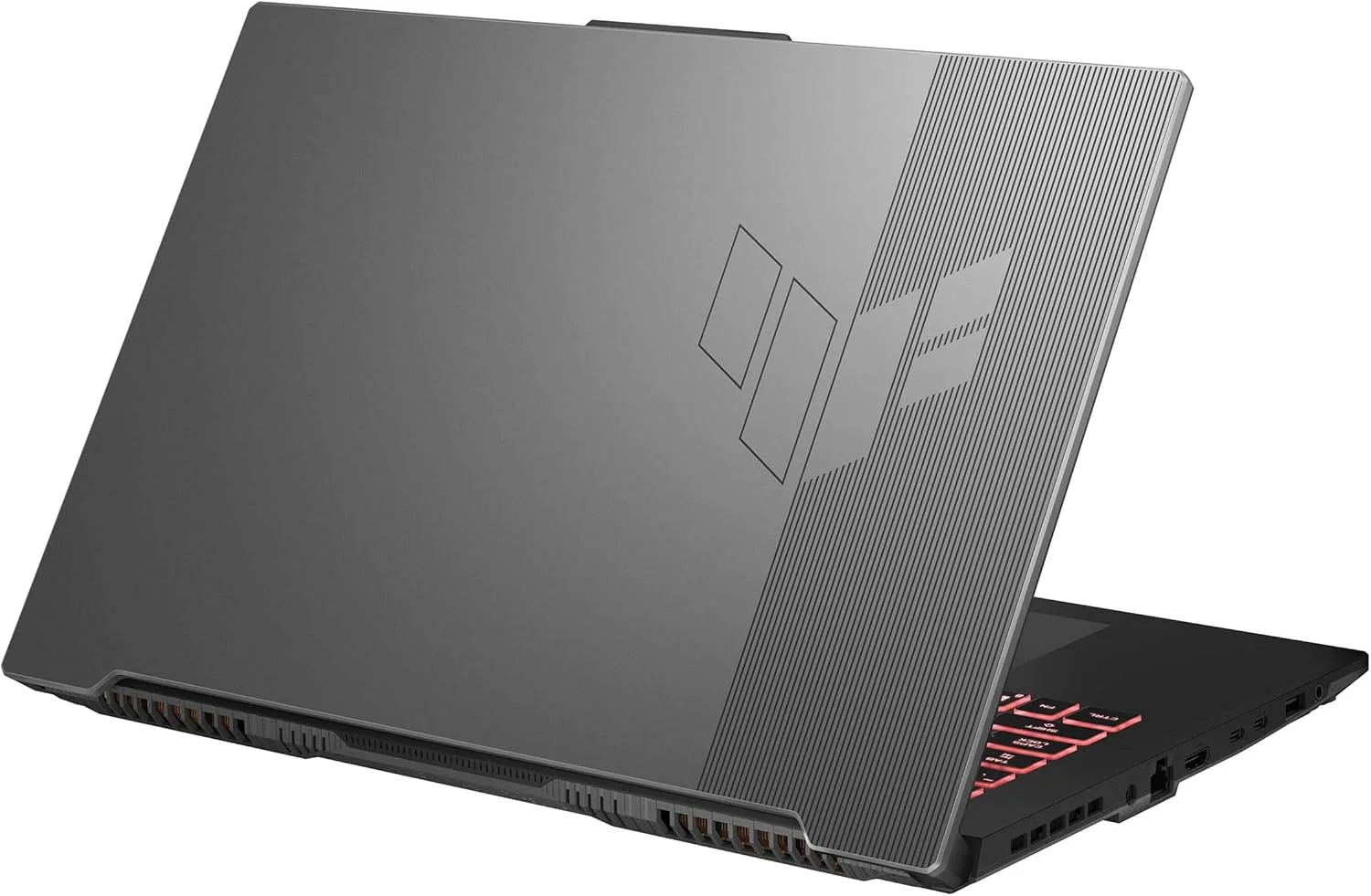 لپ تاپ گیمینگ ایسوس Tuf Gaming A17 FA707RR-HX003W (خاکستری Jaeger)، پردازنده R7-6800H، رم 16 گیگابایت، حافظه SSD 1 ترابایت PCIe G3، کارت گرافیک Nv Rtx3070، ویندوز 11 هوم، صفحه نمایش 17.3 اینچ FHD 1920X1080 16:9 144Hz، وب کم HD، کیبورد با نور پس زمینه RGB انگلیسی-عربی
