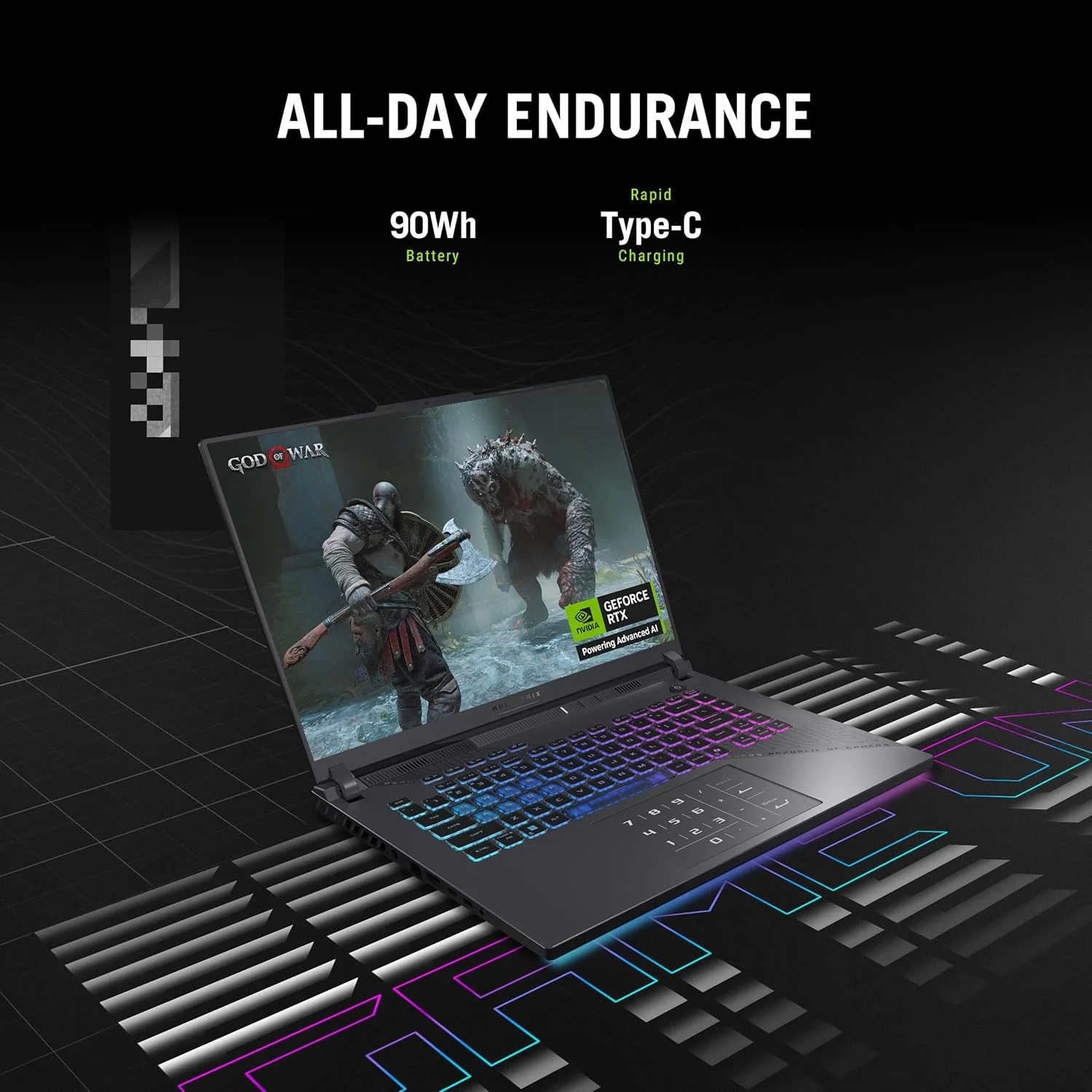لپ تاپ گیمینگ ایسوس ROG Strix G16 (2025) G614 | NVIDIA RTX 5060 8GB | AMD Ryzen 9 8940HX | رم 16 گیگابایت | SSD 1 ترابایت | نمایشگر 16 اینچ 240 هرتز (2560 x 1600) | ویندوز 11 هوم [G614PM-G161W]