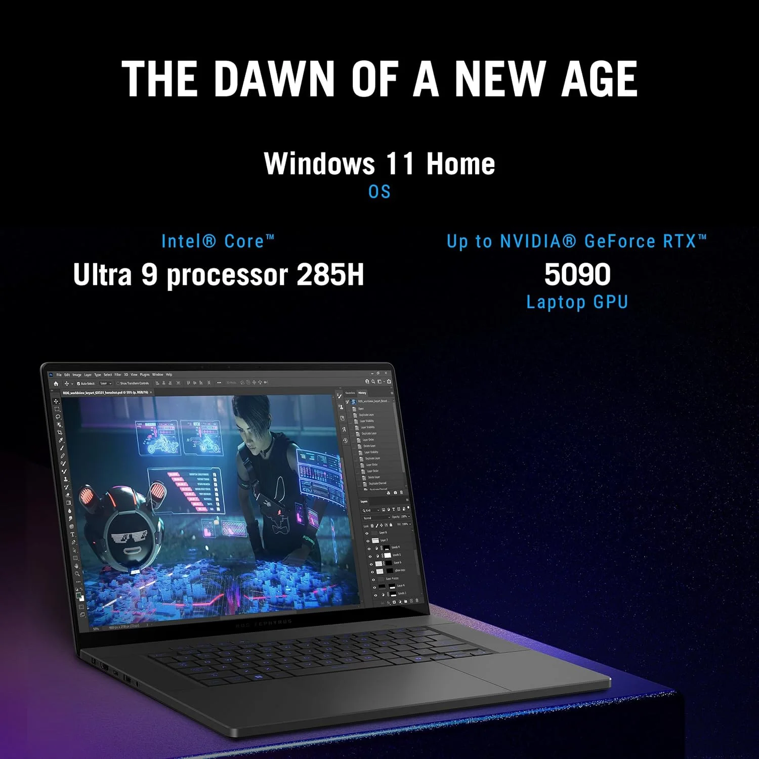لپ تاپ گیمینگ ROG Zephyrus G16 GU605CX-QR111W با پردازنده CORE ULTRA 9، رم 64 گیگابایت، حافظه 2 ترابایت PCIE G4 SSD، کارت گرافیک NVIDIA RTX5090، ویندوز 11 هوم، صفحه نمایش 16 اینچ و کیبورد انگلیسی-عربی خاکستری لپ تاپ گیمینگ ROG Zephyrus G16 GU605CX-QR111W با پردازنده CORE ULTRA 9، رم 64 گیگابایت، حافظه 2 ترابایت PCIE G4 SSD، کارت گرافیک NVIDIA RTX5090، ویندوز 11 هوم، صفحه نمایش 16 اینچ و کیبورد انگلیسی-عربی خاکستری
