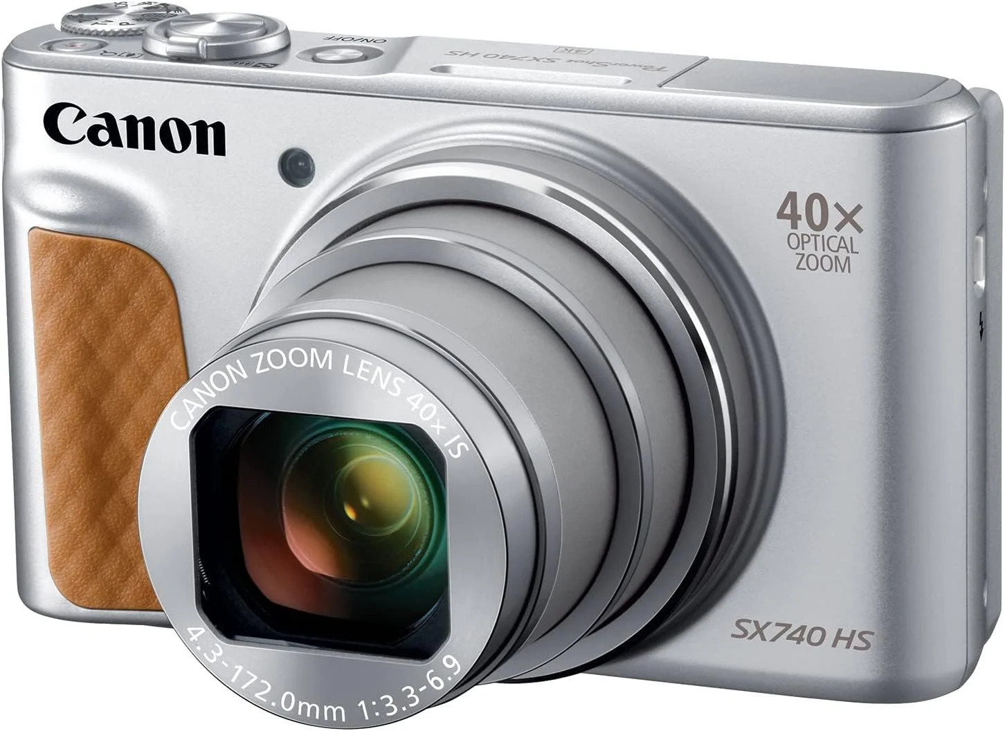 دوربین دیجیتال کانن مدل PowerShot SX740 2956C002 با زوم اپتیکال 40 برابر و LCD سه اینچی تاشو - فیلمبرداری 4K، Wi-Fi، NFC، بلوتوث (نقره ای)