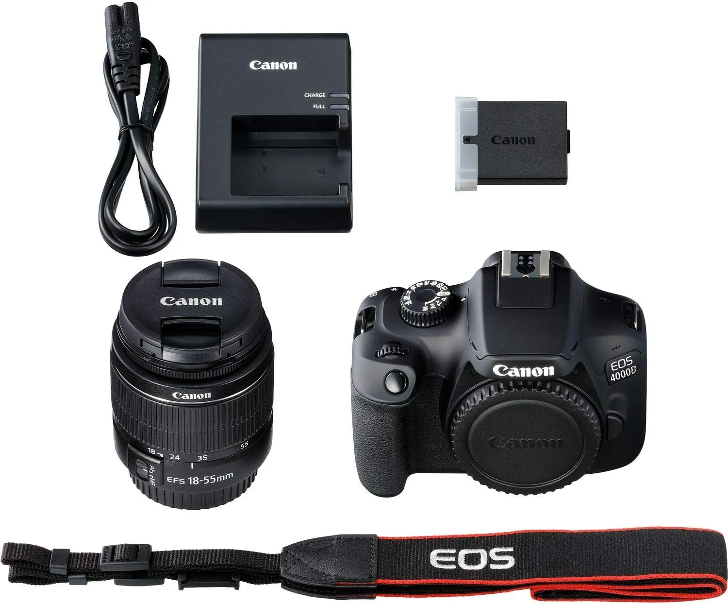 دوربین Canon Eos 4000D به همراه لنز Ef S 18 55mm Iii مشکی، 4000D18 55، 3011C003AA