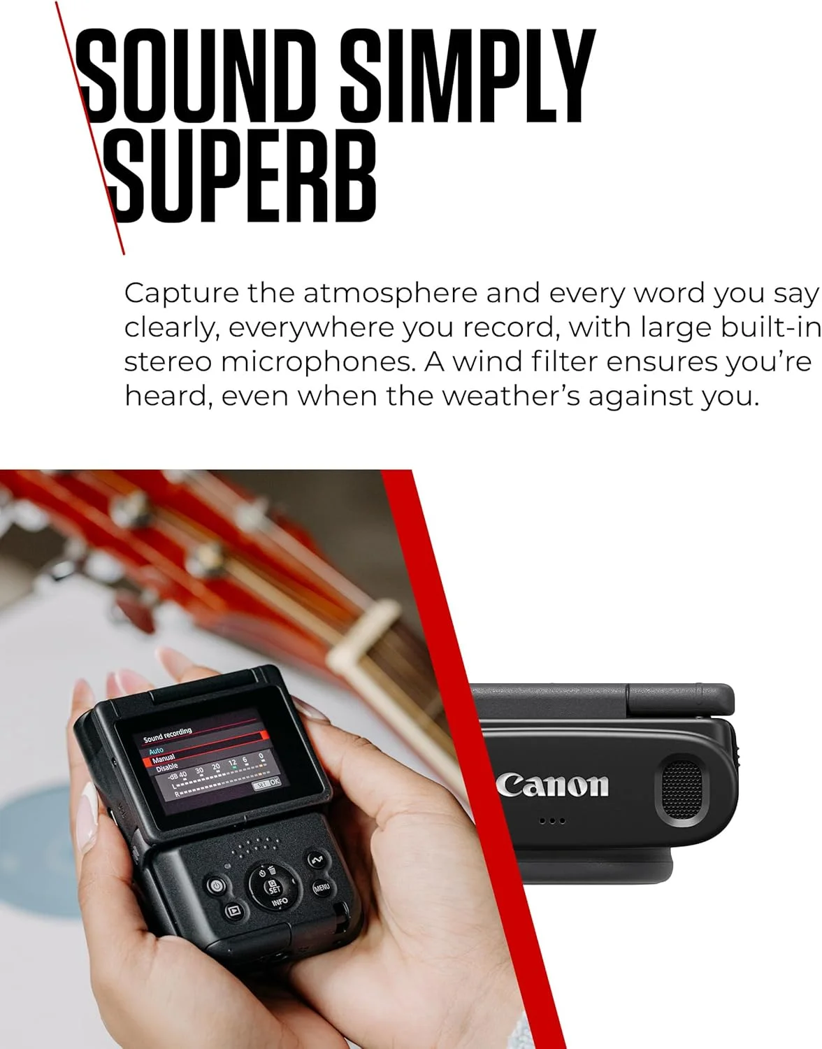 کیت استارتر دوربین فیلمبرداری کانن PowerShot V10 - دوربین دیجیتال (لنز واید، دوربین فیلمبرداری 4K، صفحه نمایش لمسی تاشو، میکروفون استریو، سه پایه، استریمینگ، تولید محتوا)