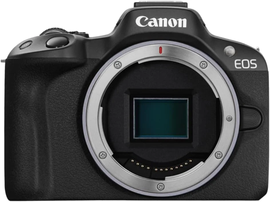 دوربین بدون آینه کانن EOS R50، مشکی + لنز RF-S 18-45mm F4.5-6.3 IS STM (مدل ارتقا یافته M50 Mark II)