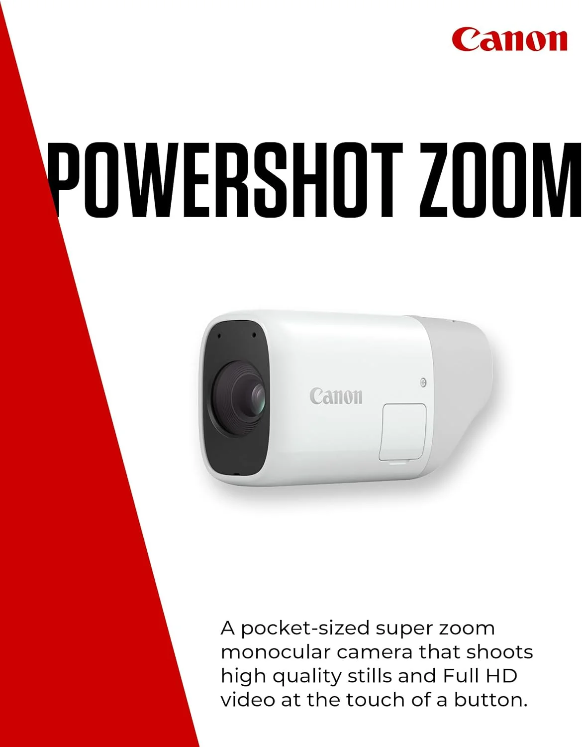 تک چشمی دیجیتال جیبی Canon PowerShot ZOOM - نزدیک شوید، سپس با زوم 3 مرحله ای، طراحی سبک وزن، عکس های 12 مگاپیکسلی، فیلم HD، دوربین USB-C، فضای باز - اتصال Wi-Fi و بلوتوث، نزدیک تر شوید.