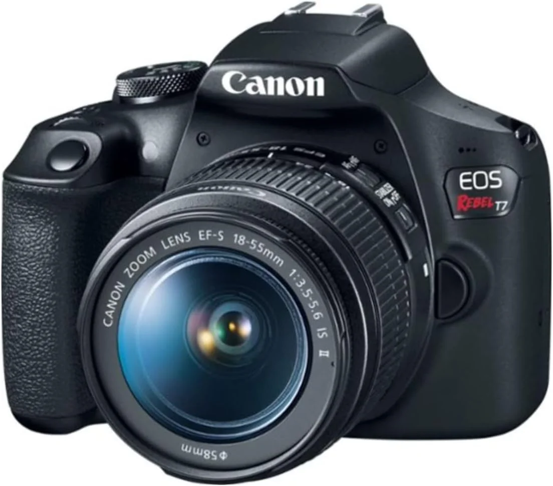 دوربین DSLR کانن EOS Rebel T7 با کیت زوم دوتایی EF18 55Mm + EF 75 300Mm، Cneosrt7Lenx2 دوربین DSLR کانن EOS Rebel T7 با کیت زوم دوتایی EF18 55Mm + EF 75 300Mm، Cneosrt7Lenx2