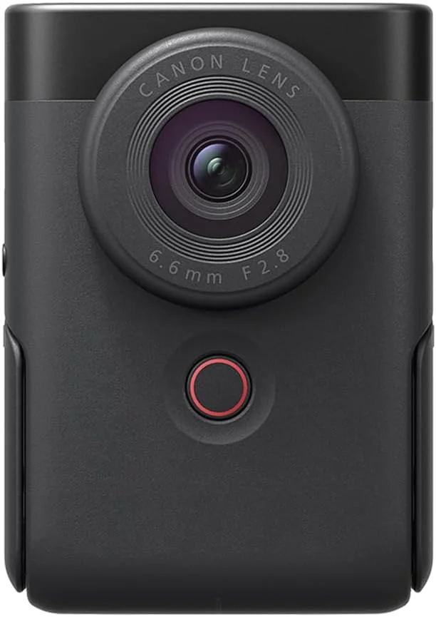 دوربین ولاگینگ Canon PowerShot V10 برای تولیدکنندگان محتوا، لنز واید 19 میلی‌متری، سنسور CMOS 1 اینچی، ویدیوی 4K، ردیابی چهره، میکروفون داخلی، تثبیت‌کننده تصویر، وب‌کم، پخش زنده، مشکی