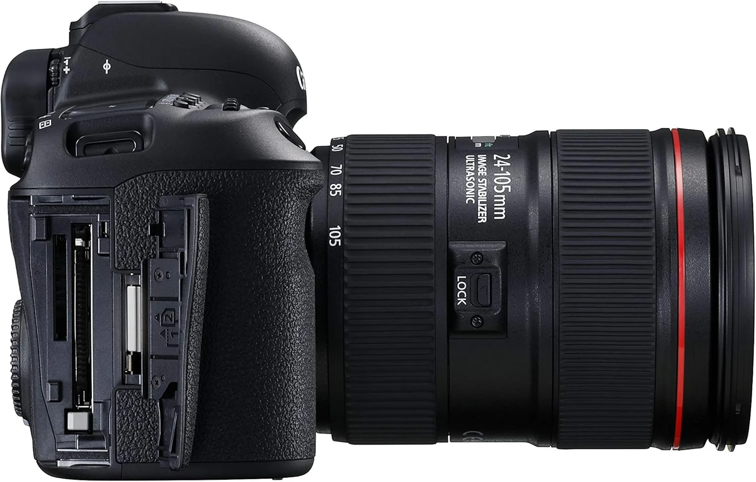 کیت دوربین SLR کانن EOS 5D Mark IV + EF 24-105mm f/4L IS II USM، سنسور CMOS 30.4 مگاپیکسل، 6720 x 4480 پیکسل، مشکی - دوربین دیجیتال (30.4 مگاپیکسل، 6720 x 4480 پیکسل، CMOS، 4K Ultra HD، 800 گرم، مشکی)