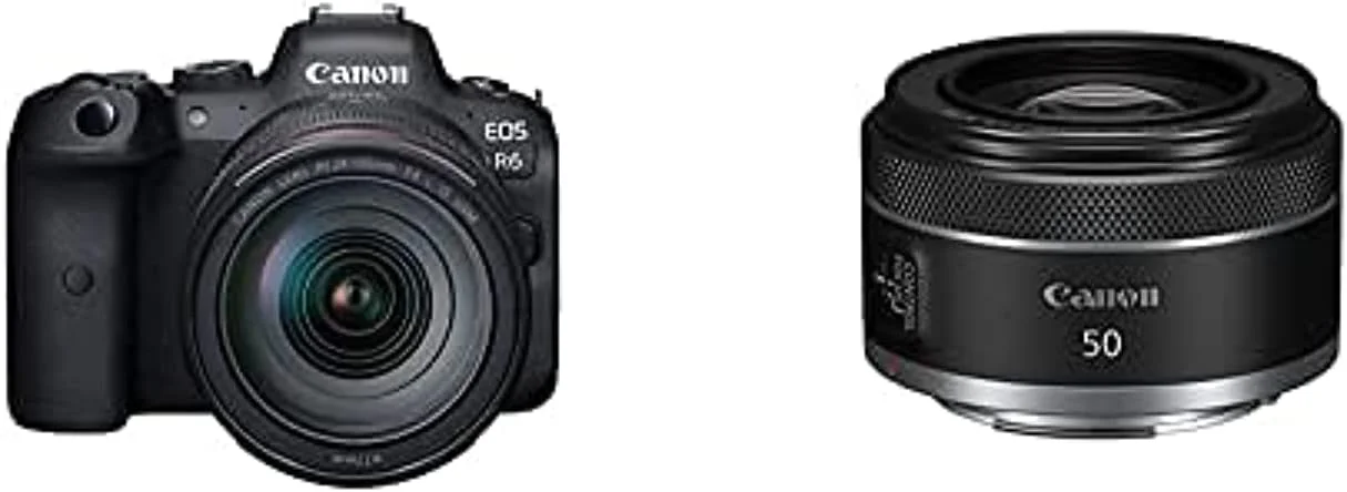 دوربین بدون آینه کانن EOS R6 با لنز RF 24-105mm F/4L به همراه کیت لنز RF 50mm 1.8 STM