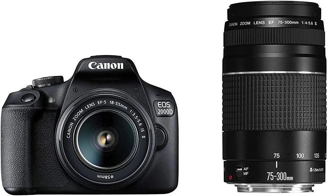 بسته دوربین Canon EOS 2000D با لنز 18-55 IS II + لنز Canon 50mm STM