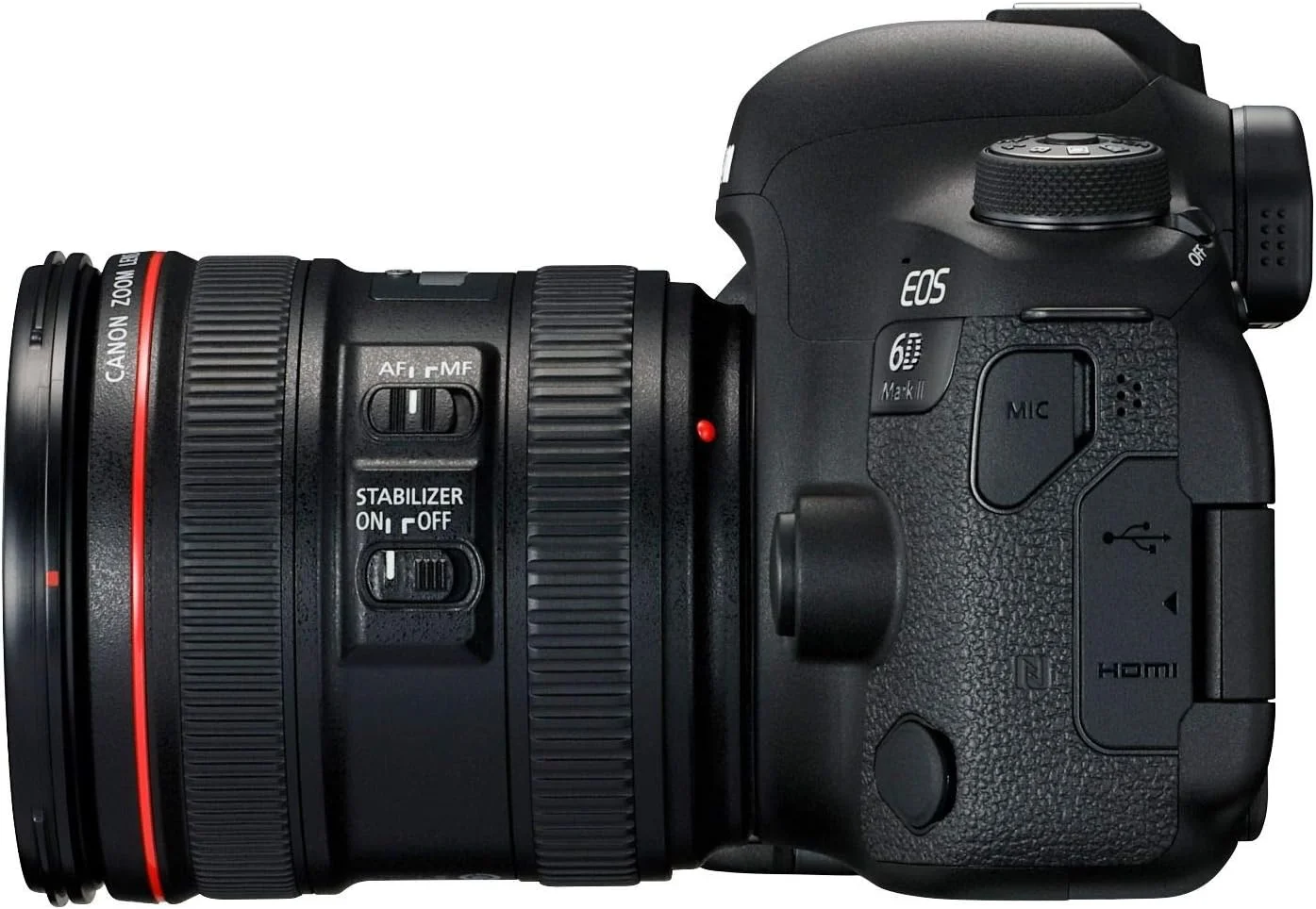 دوربین کانن EOS 6D Mark II به همراه لنز EF 24-70mm F/4L IS USM، مشکی، نسخه امارات متحده عربی با گارانتی رسمی