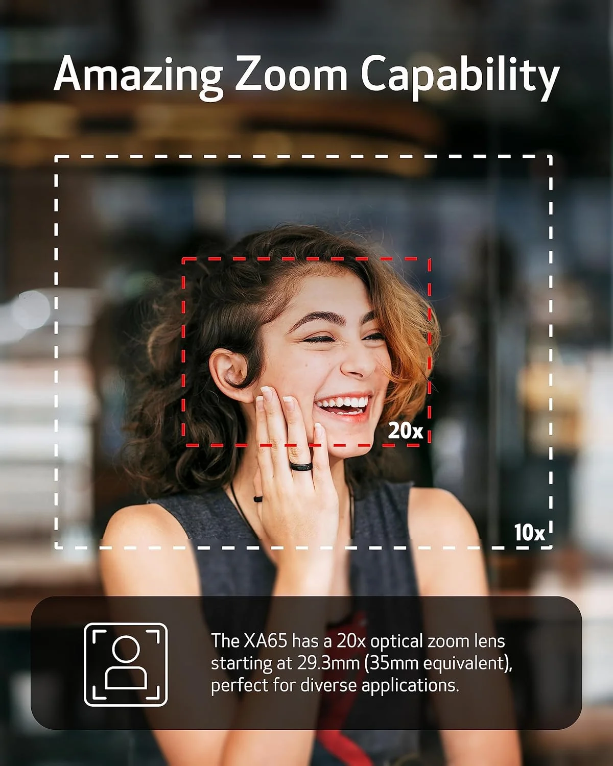 دوربین فیلمبرداری حرفه ای Canon XA65 با حسگر CMOS 4K UHD 1/2.3 اینچی، زوم اپتیکال 20 برابر، زوم دیجیتال 800 برابر، تثبیت کننده تصویر، 3G-SDI، HDMI، پخش زنده USB، ضبط نمایشگر زمان، ورودی های صوتی XLR دوربین فیلمبرداری حرفه ای Canon XA65 با حسگر CMOS 4K UHD 1/2.3 اینچی، زوم اپتیکال 20 برابر، زوم دیجیتال 800 برابر، تثبیت کننده تصویر، 3G-SDI، HDMI، پخش زنده USB، ضبط نمایشگر زمان، ورودی های صوتی XLR