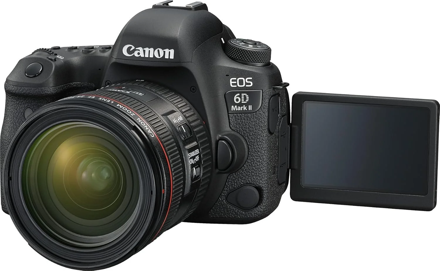 دوربین کانن EOS 6D Mark II به همراه لنز EF 24-70mm F/4L IS USM، مشکی، نسخه امارات متحده عربی با گارانتی رسمی
