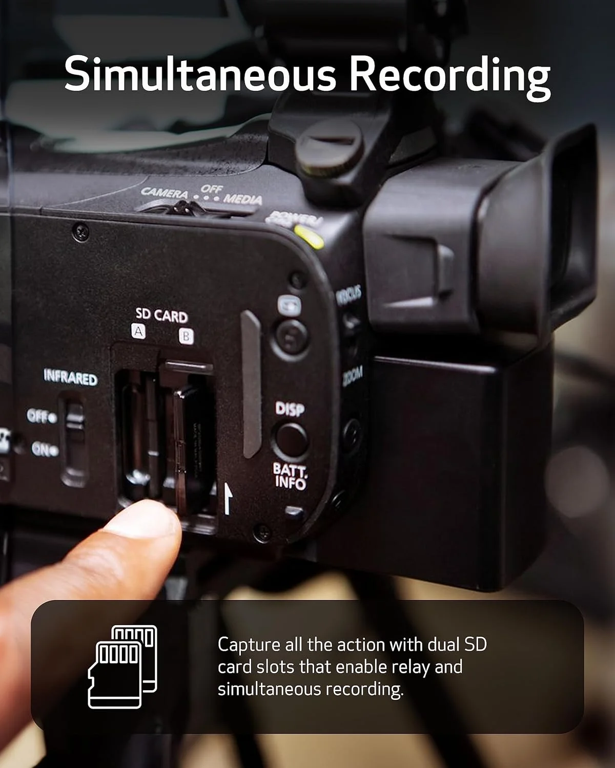 دوربین فیلمبرداری حرفه ای Canon XA65 با حسگر CMOS 4K UHD 1/2.3 اینچی، زوم اپتیکال 20 برابر، زوم دیجیتال 800 برابر، تثبیت کننده تصویر، 3G-SDI، HDMI، پخش زنده USB، ضبط نمایشگر زمان، ورودی های صوتی XLR دوربین فیلمبرداری حرفه ای Canon XA65 با حسگر CMOS 4K UHD 1/2.3 اینچی، زوم اپتیکال 20 برابر، زوم دیجیتال 800 برابر، تثبیت کننده تصویر، 3G-SDI، HDMI، پخش زنده USB، ضبط نمایشگر زمان، ورودی های صوتی XLR