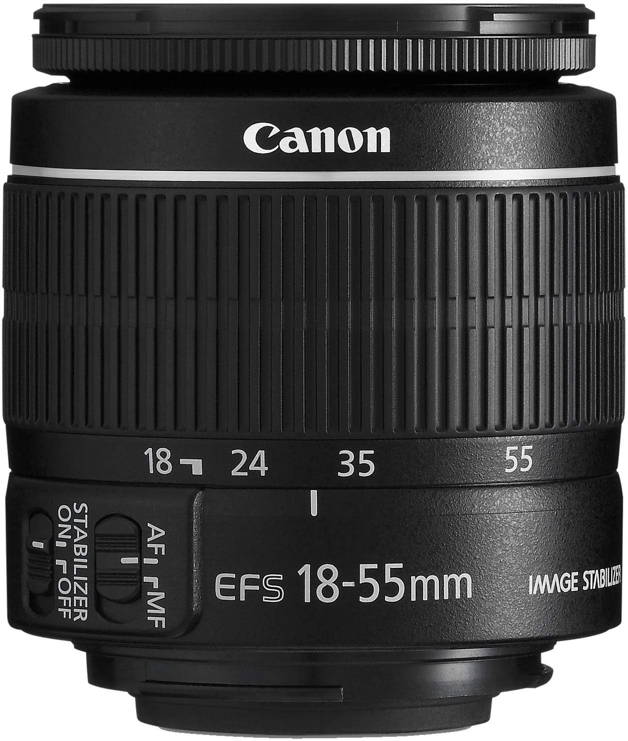 لنز زوم کانن 242S886 EF-S 18-55mm F3.5-5.6 IS II زوم یونیورسال برای EOS (دهانه فیلتر 58 میلی‌متری، تثبیت‌کننده تصویر، فوکوس خودکار)، مشکی