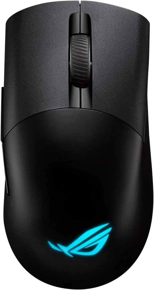 ماوس گیمینگ بی سیم ایسوس ROG Keris AimPoint، اتصال سه حالته (RF 2.4 گیگاهرتز، بلوتوث، سیمی)، سنسور 36000 DPI، 5 دکمه قابل برنامه ریزی، ROG SpeedNova، سوییچ های قابل تعویض، کابل Paracord، مشکی