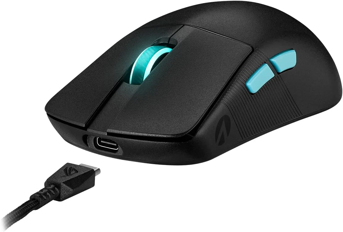 موس گیمینگ ایسوس ROG Harpe Ace Aim Lab Edition، فوق سبک 54 گرمی، اتصال با تأخیر کم (RF 2.4 گیگاهرتز، بلوتوث، سیمی)، سنسور 36K DPI، 5 دکمه قابل تنظیم، بازی های Esports و FPS، Nvidia Reflex موس گیمینگ ایسوس ROG Harpe Ace Aim Lab Edition، فوق سبک 54 گرمی، اتصال با تأخیر کم (RF 2.4 گیگاهرتز، بلوتوث، سیمی)، سنسور 36K DPI، 5 دکمه قابل تنظیم، بازی های Esports و FPS، Nvidia Reflex