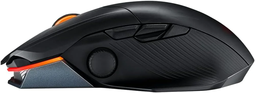 موس گیمینگ ایسوس ROG Chakram X Origin، اتصال سه حالته (RF 2.4GHz، بلوتوث، سیمی)، سنسور 36000 DPI، 11 دکمه قابل برنامه ریزی، جوی استیک جداشدنی، کابل Paracord، مشکی