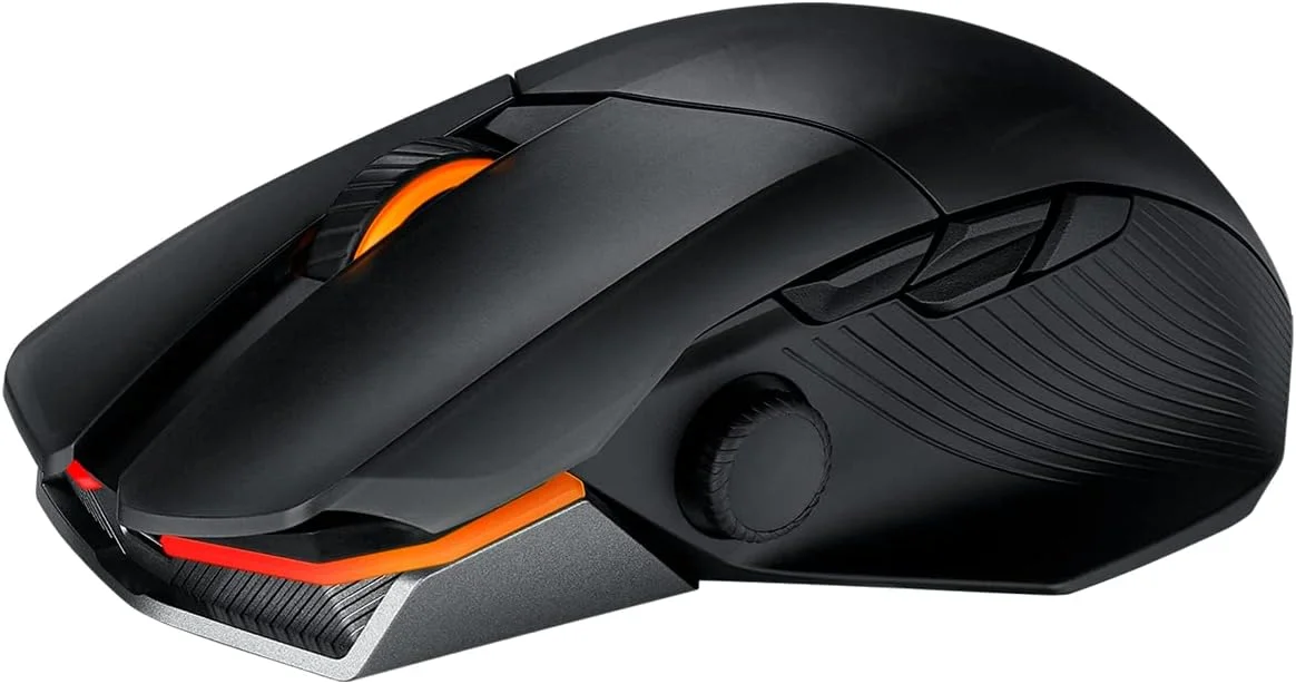 موس گیمینگ ایسوس ROG Chakram X Origin، اتصال سه حالته (RF 2.4GHz، بلوتوث، سیمی)، سنسور 36000 DPI، 11 دکمه قابل برنامه ریزی، جوی استیک جداشدنی، کابل Paracord، مشکی