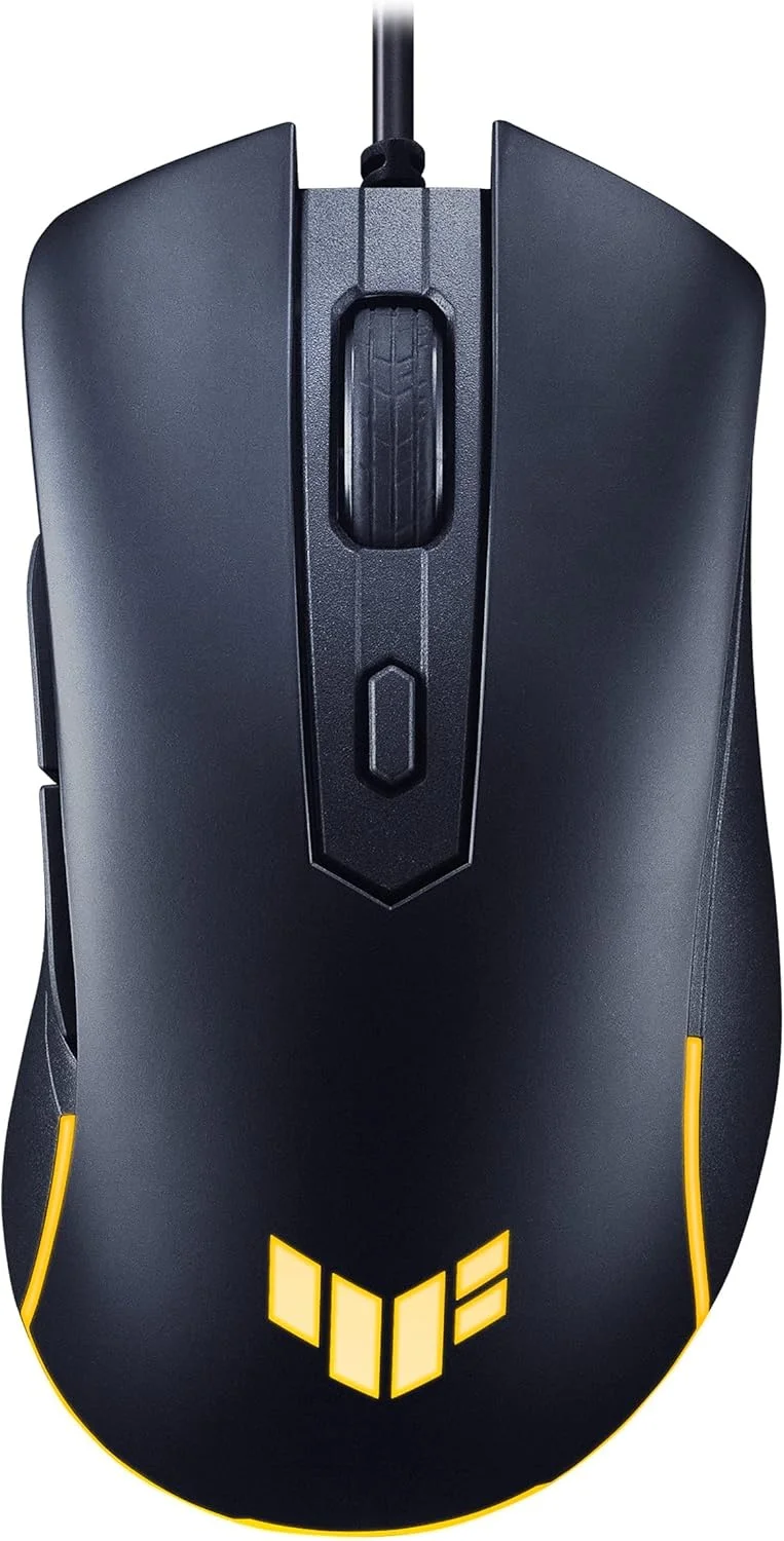 موس گیمینگ ASUS TUF Gaming M3 Gen II، سیمی، وزن سبک 59 گرم، مقاومت در برابر گرد و غبار و آب IP56، محافظ ضد باکتری، سنسور اپتیکال 8K DPI، 6 دکمه قابل برنامه ریزی، پایه های تفلون، مشکی