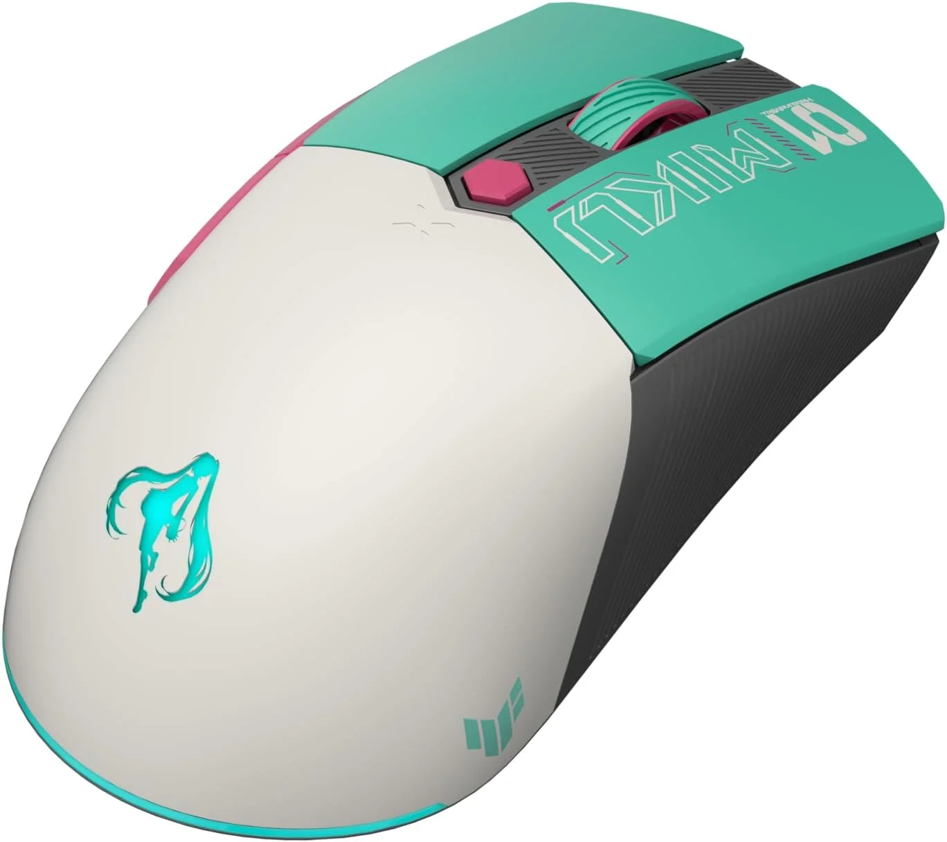 موس گیمینگ بی سیم کوچک TUF Gaming نسخه Hatsune Miku - موس گیمینگ بی سیم 65 گرمی سبک وزن و دو طرفه با اتصال سه حالته، سنسور 12000dpi و سوییچ های مکانیکی با عمر 100 میلیون کلیک موس گیمینگ بی سیم کوچک TUF Gaming نسخه Hatsune Miku - موس گیمینگ بی سیم 65 گرمی سبک وزن و دو طرفه با اتصال سه حالته، سنسور 12000dpi و سوییچ های مکانیکی با عمر 100 میلیون کلیک