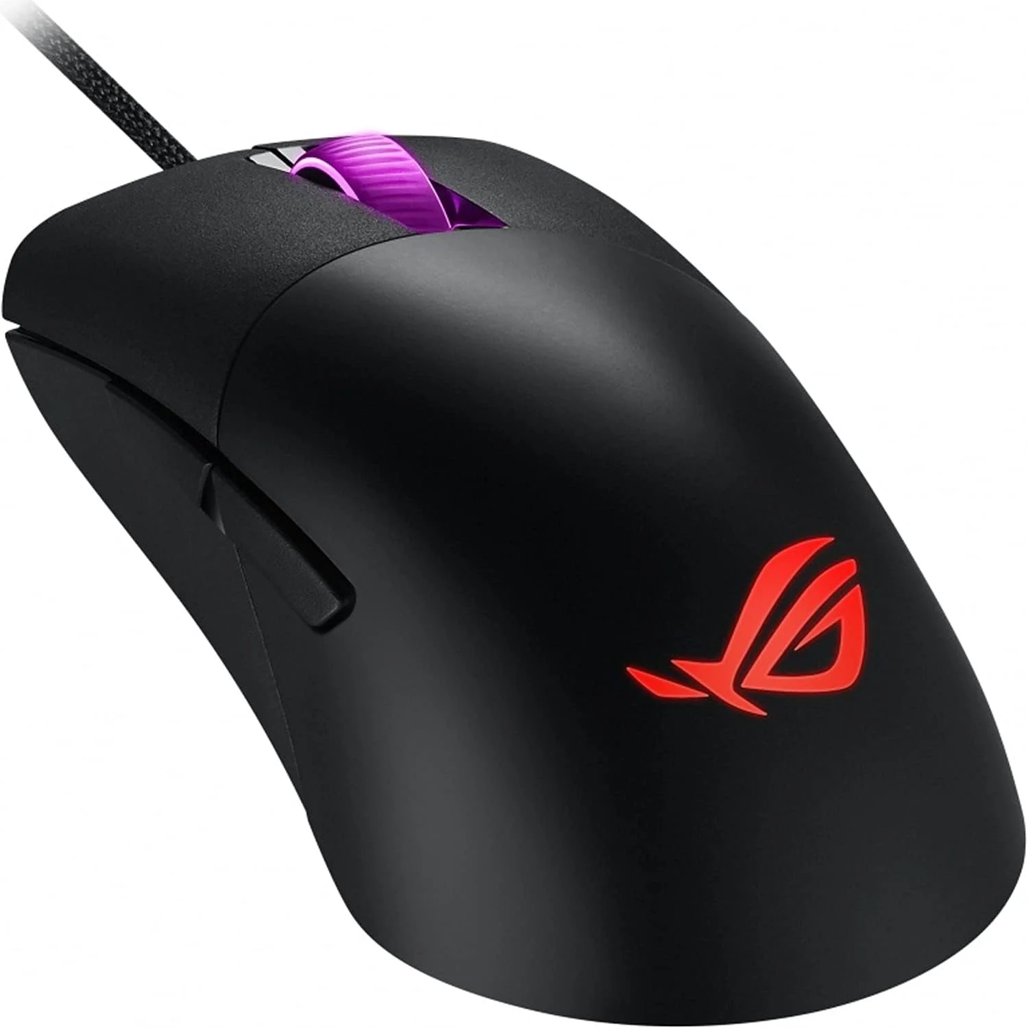 موس گیمینگ سیمی فوق سبک ASUS ROG Keris | سنسور تنظیم شده ROG 16000 DPI، سوئیچ های قابل تعویض، کلیدهای PBT L/R، دکمه های جانبی قابل تعویض، پایه های ماوس ROG Omni، ROG Paracord و Aura Sync RGB، مشکی موس گیمینگ سیمی فوق سبک ASUS ROG Keris | سنسور تنظیم شده ROG 16000 DPI، سوئیچ های قابل تعویض، کلیدهای PBT L/R، دکمه های جانبی قابل تعویض، پایه های ماوس ROG Omni، ROG Paracord و Aura Sync RGB، مشکی