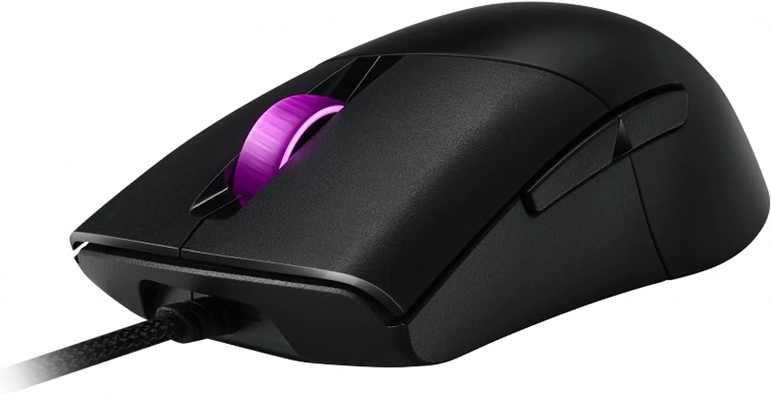 موس گیمینگ سیمی فوق سبک ASUS ROG Keris | سنسور تنظیم شده ROG 16000 DPI، سوئیچ های قابل تعویض، کلیدهای PBT L/R، دکمه های جانبی قابل تعویض، پایه های ماوس ROG Omni، ROG Paracord و Aura Sync RGB، مشکی موس گیمینگ سیمی فوق سبک ASUS ROG Keris | سنسور تنظیم شده ROG 16000 DPI، سوئیچ های قابل تعویض، کلیدهای PBT L/R، دکمه های جانبی قابل تعویض، پایه های ماوس ROG Omni، ROG Paracord و Aura Sync RGB، مشکی