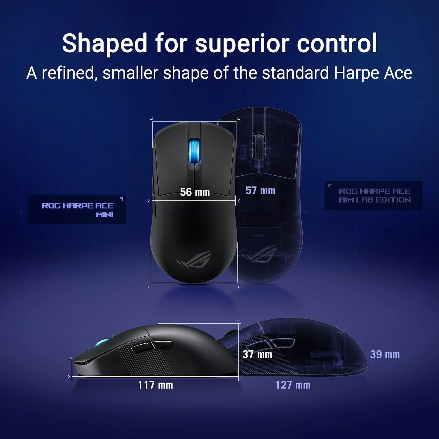 موس گیمینگ بیسیم ایسوس ROG Harpe Ace Mini، وزن سبک 49 گرم، سنسور اپتیکال AimPoint Pro 42K، میکرو سوئیچهای اپتیکال، تقویت کننده نرخ پولینگ ROG، مناسب بازیهای Esports و FPS، کوچک، متوسط، مشکی موس گیمینگ بیسیم ایسوس ROG Harpe Ace Mini، وزن سبک 49 گرم، سنسور اپتیکال AimPoint Pro 42K، میکرو سوئیچهای اپتیکال، تقویت کننده نرخ پولینگ ROG، مناسب بازیهای Esports و FPS، کوچک، متوسط، مشکی