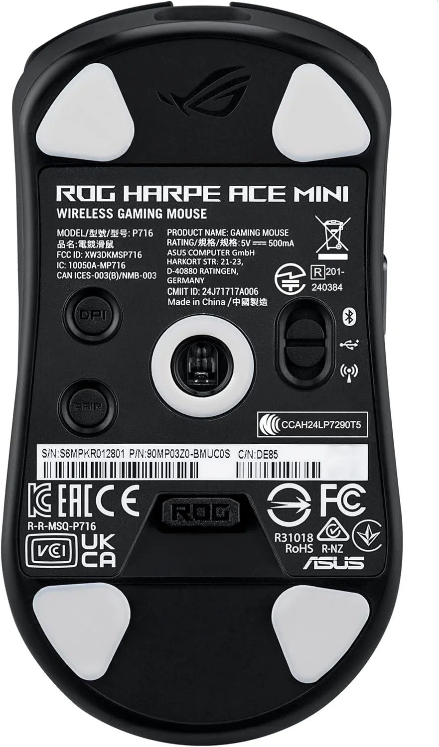 موس گیمینگ بیسیم ایسوس ROG Harpe Ace Mini، وزن سبک 49 گرم، سنسور اپتیکال AimPoint Pro 42K، میکرو سوئیچهای اپتیکال، تقویت کننده نرخ پولینگ ROG، مناسب بازیهای Esports و FPS، کوچک، متوسط، مشکی موس گیمینگ بیسیم ایسوس ROG Harpe Ace Mini، وزن سبک 49 گرم، سنسور اپتیکال AimPoint Pro 42K، میکرو سوئیچهای اپتیکال، تقویت کننده نرخ پولینگ ROG، مناسب بازیهای Esports و FPS، کوچک، متوسط، مشکی