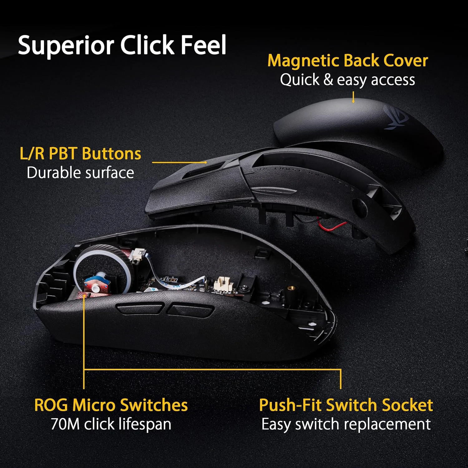 موس گیمینگ بیسیم ایسوس ROG Strix Impact III، وزن سبک 57 گرم، سنسور 36K DPI، بلوتوث و RF 2.4 گیگاهرتز، ROG SpeedNova، عمر باتری تا 618 ساعت، سوییچهای قابل تعویض، گیرنده ROG Omni، مشکی موس گیمینگ بیسیم ایسوس ROG Strix Impact III، وزن سبک 57 گرم، سنسور 36K DPI، بلوتوث و RF 2.4 گیگاهرتز، ROG SpeedNova، عمر باتری تا 618 ساعت، سوییچهای قابل تعویض، گیرنده ROG Omni، مشکی