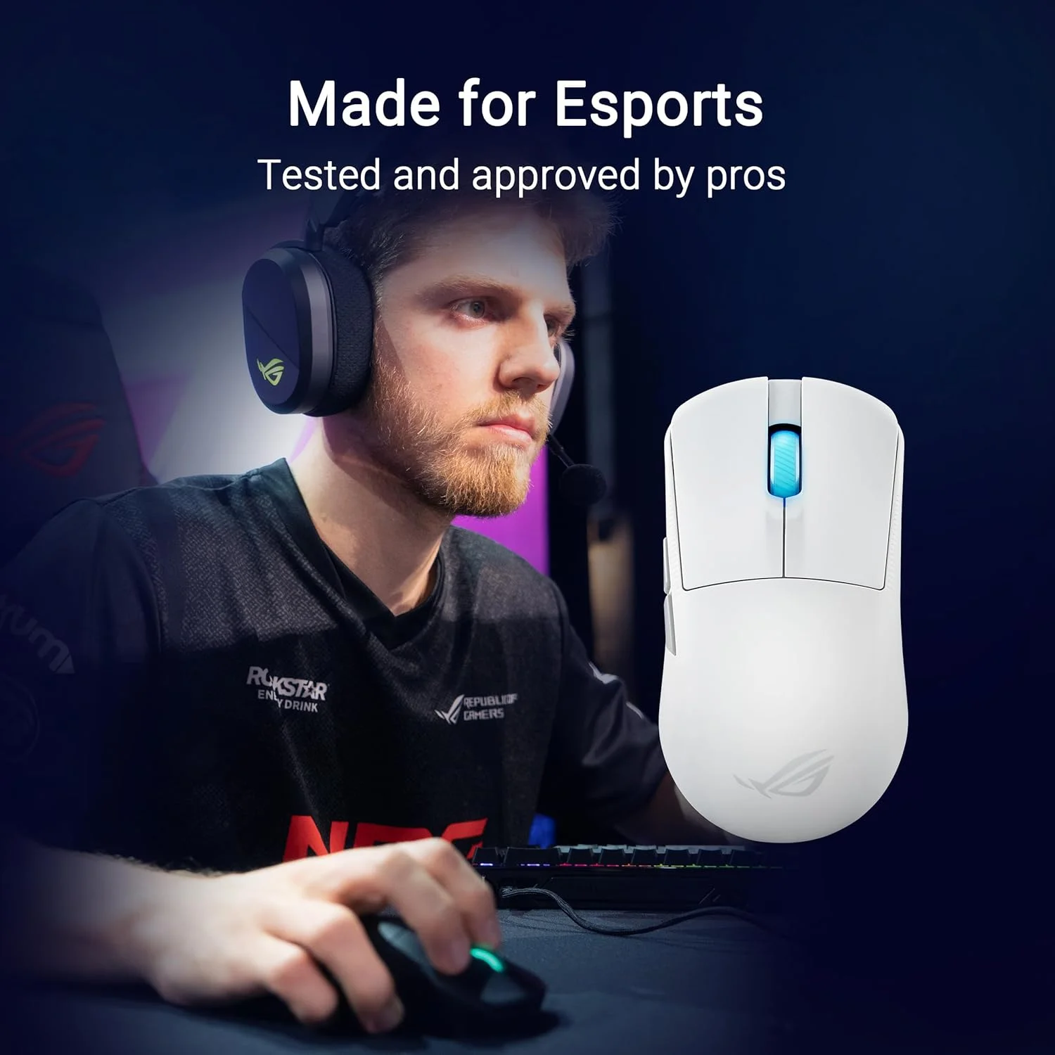 موس گیمینگ بیسیم ایسوس ROG Harpe Ace Mini، وزن سبک 49 گرم، سنسور اپتیکال AimPoint Pro 42K، میکرو سوئیچهای اپتیکال، تقویت کننده نرخ پولینگ ROG، گیمینگ Esports و FPS، کوچک، متوسط، سفید موس گیمینگ بیسیم ایسوس ROG Harpe Ace Mini، وزن سبک 49 گرم، سنسور اپتیکال AimPoint Pro 42K، میکرو سوئیچهای اپتیکال، تقویت کننده نرخ پولینگ ROG، گیمینگ Esports و FPS، کوچک، متوسط، سفید