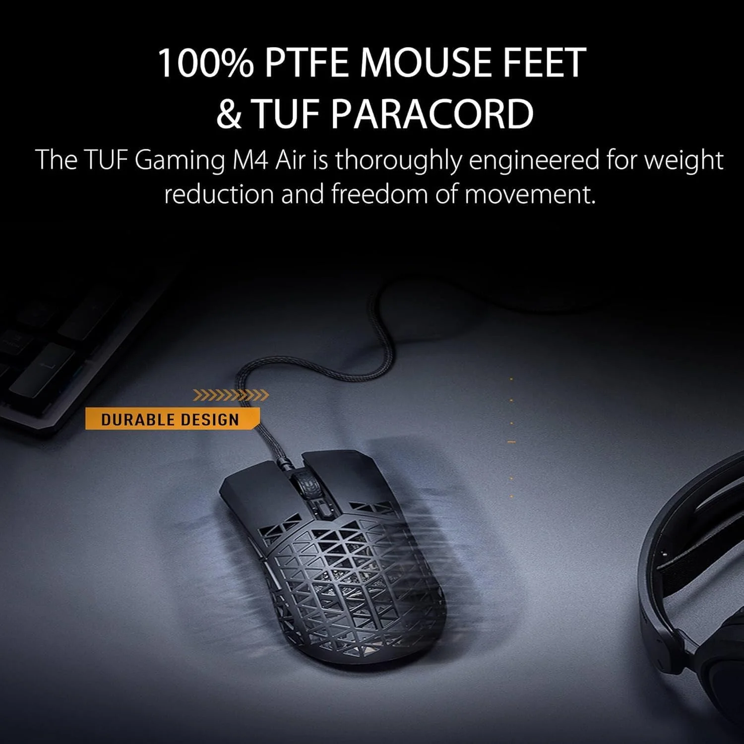 موس گیمینگ سیم دار ایسوس TUF M4 Air - P307، طراحی بادوام و فوق سبک Air Shell، سنسور اپتیکال 16000 DPI، شش دکمه قابل برنامه ریزی لمسی، مقاومت در برابر آب IPX6، رنگ مشکی موس گیمینگ سیم دار ایسوس TUF M4 Air - P307، طراحی بادوام و فوق سبک Air Shell، سنسور اپتیکال 16000 DPI، شش دکمه قابل برنامه ریزی لمسی، مقاومت در برابر آب IPX6، رنگ مشکی