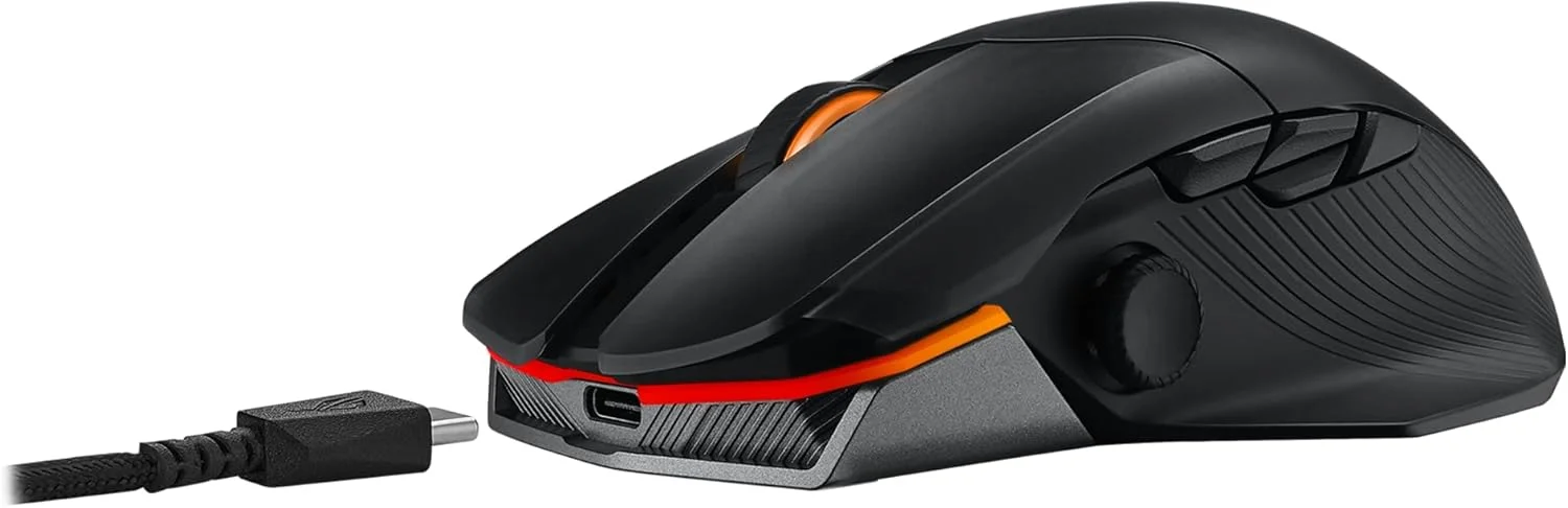 موس گیمینگ ایسوس ROG Chakram X Origin، اتصال سه حالته (RF 2.4 گیگاهرتز، بلوتوث، سیمی)، حسگر 36000 DPI، 11 دکمه قابل برنامه ریزی، جوی استیک جداشدنی، کابل پاراکورد، مشکی موس گیمینگ ایسوس ROG Chakram X Origin، اتصال سه حالته (RF 2.4 گیگاهرتز، بلوتوث، سیمی)، حسگر 36000 DPI، 11 دکمه قابل برنامه ریزی، جوی استیک جداشدنی، کابل پاراکورد، مشکی